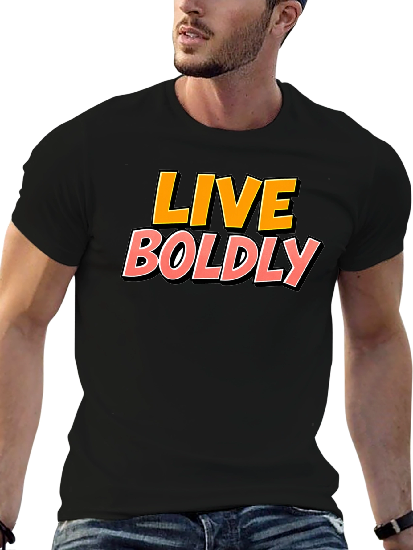 Live Boldly Graphic Tee - Black