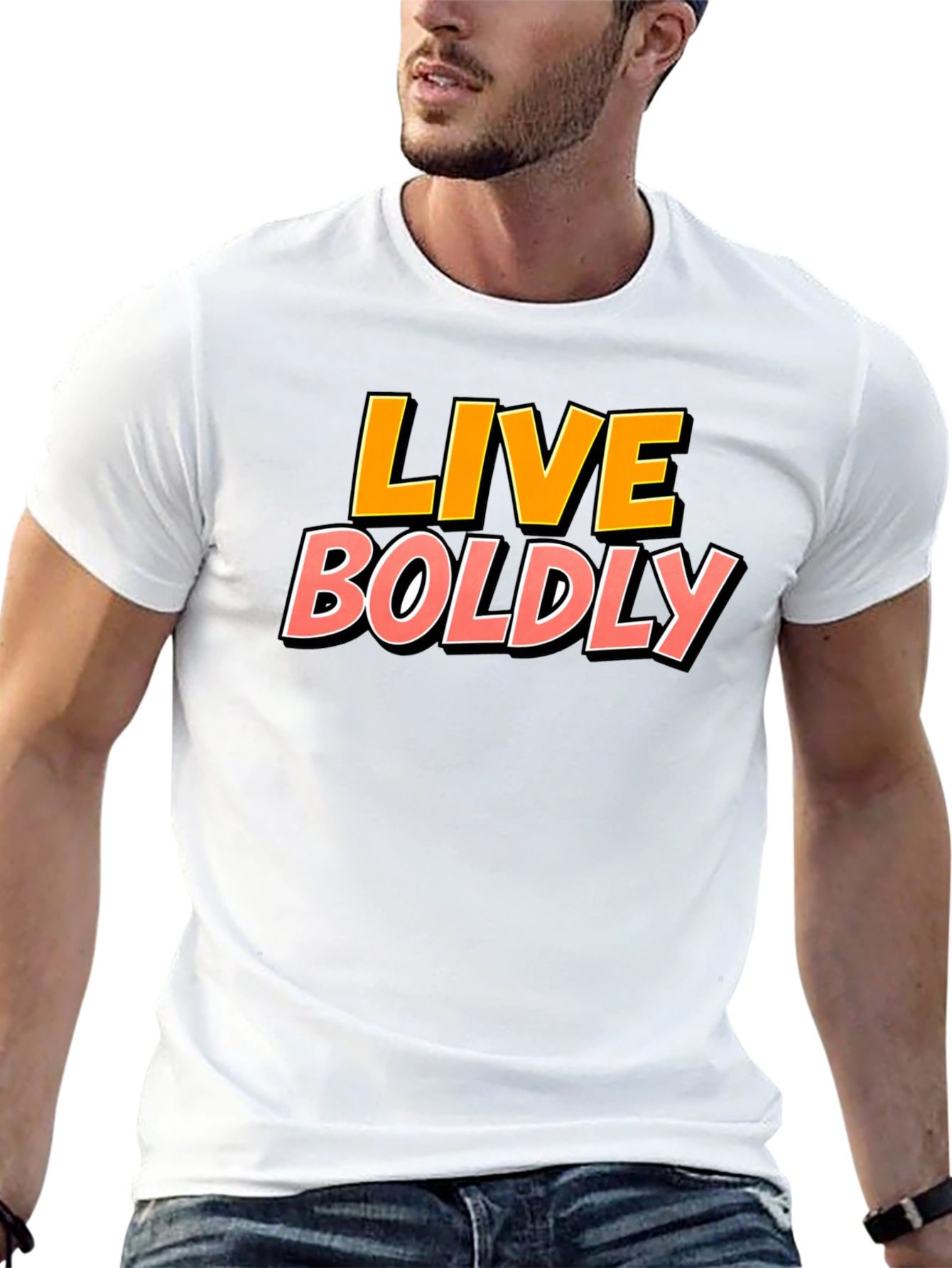Live Boldly Graphic Tee - Black