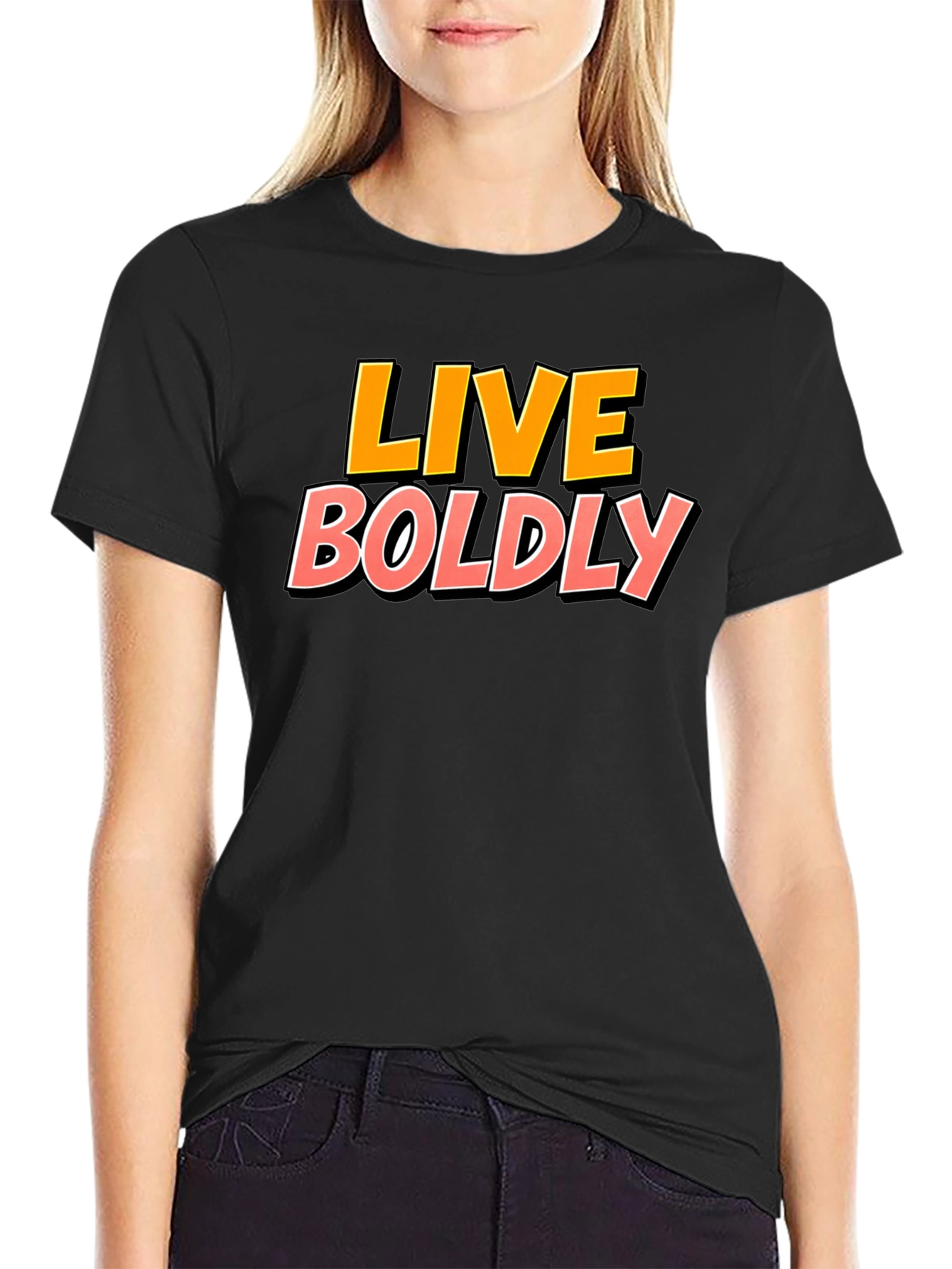 Live Boldly Graphic Tee - Black