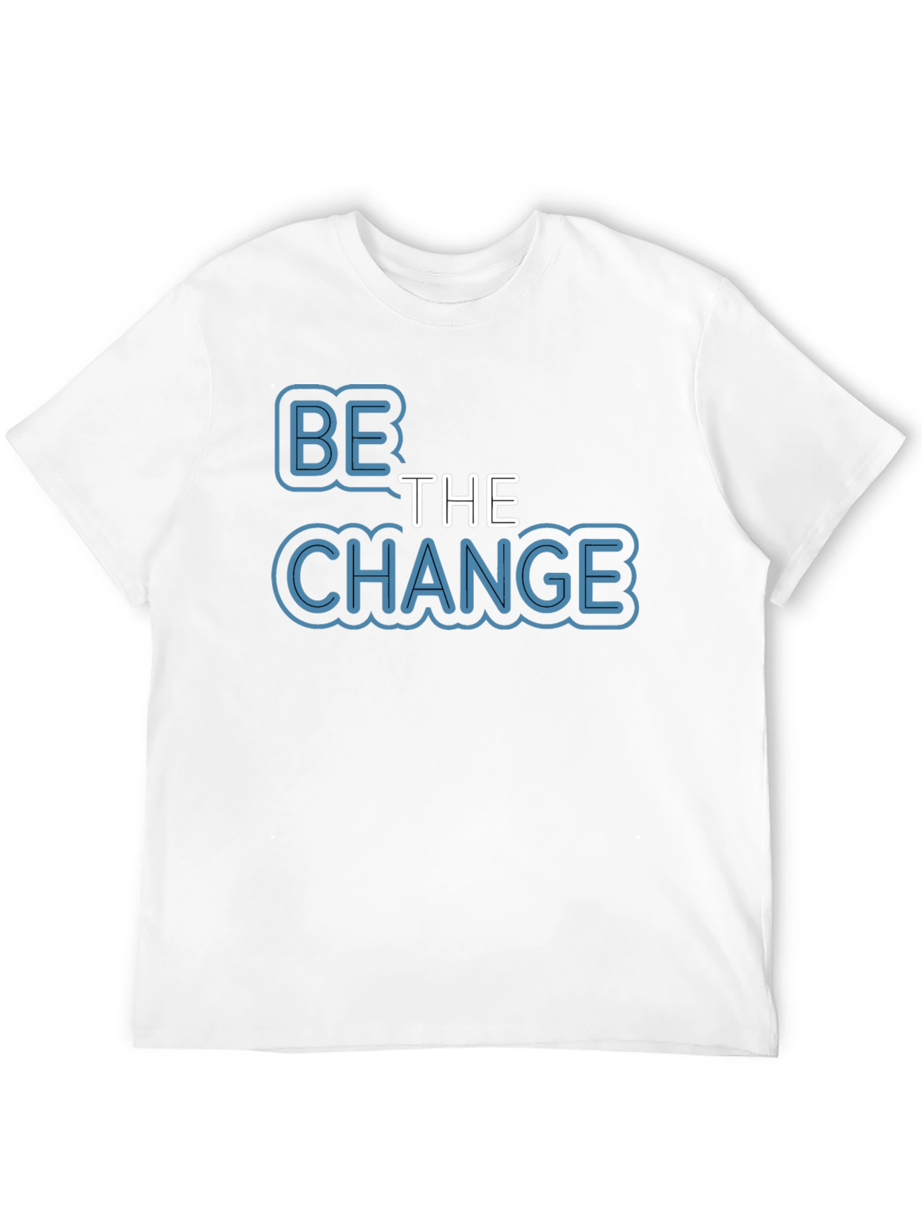 Be The Change T-Shirt - Motivational Black Tee