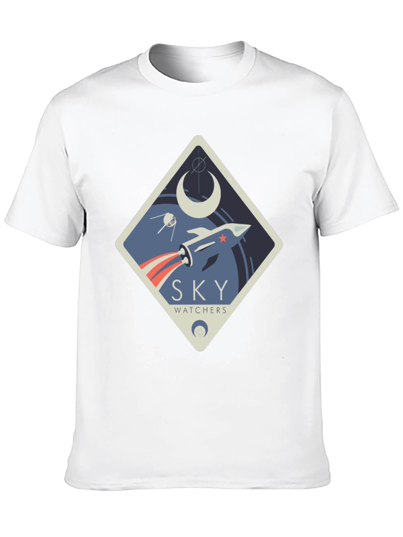 Sky Watchers Graphic Tee - Space Rocket Design