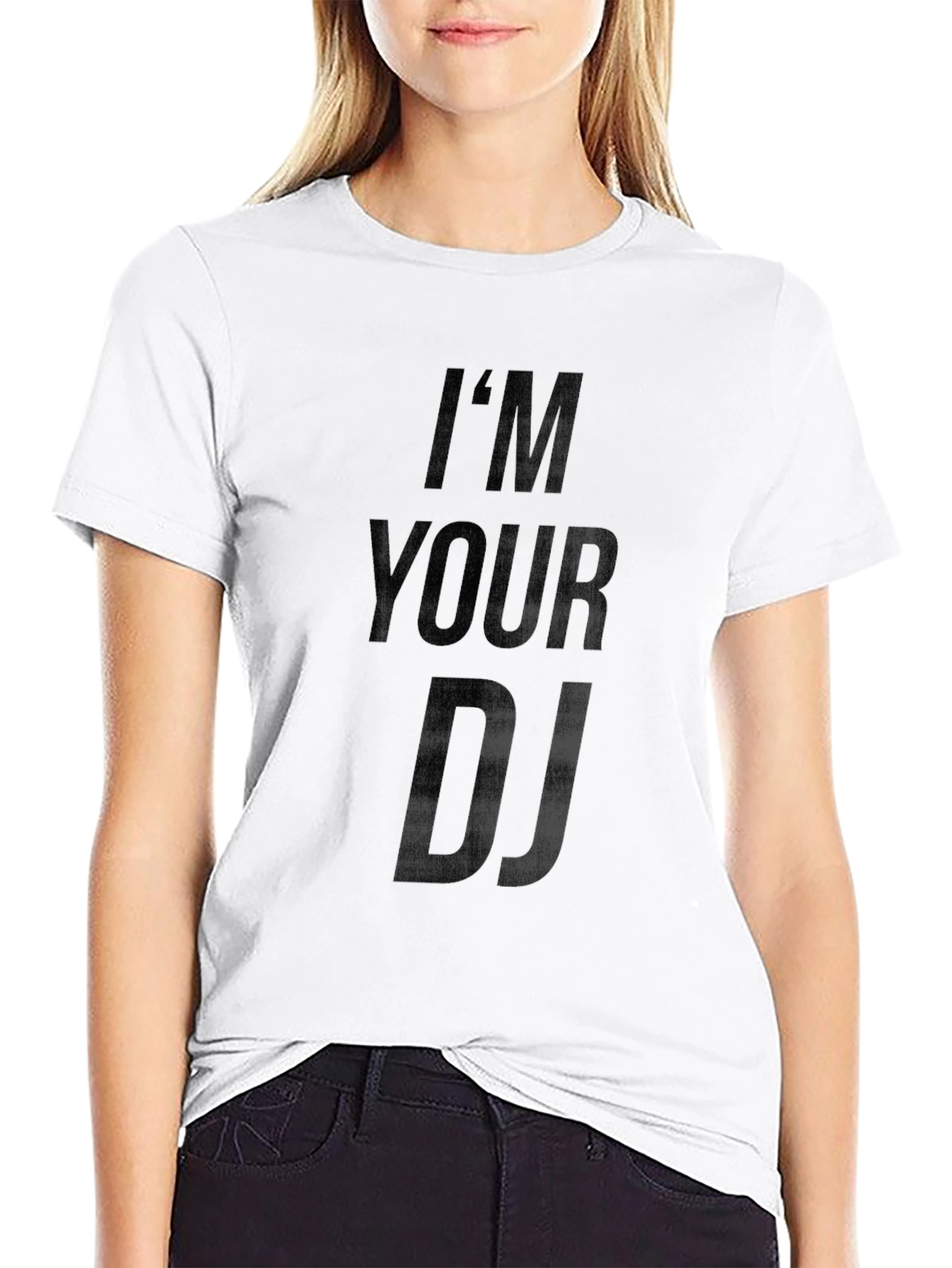 Im Your DJ Graphic Print T-Shirt - Black
