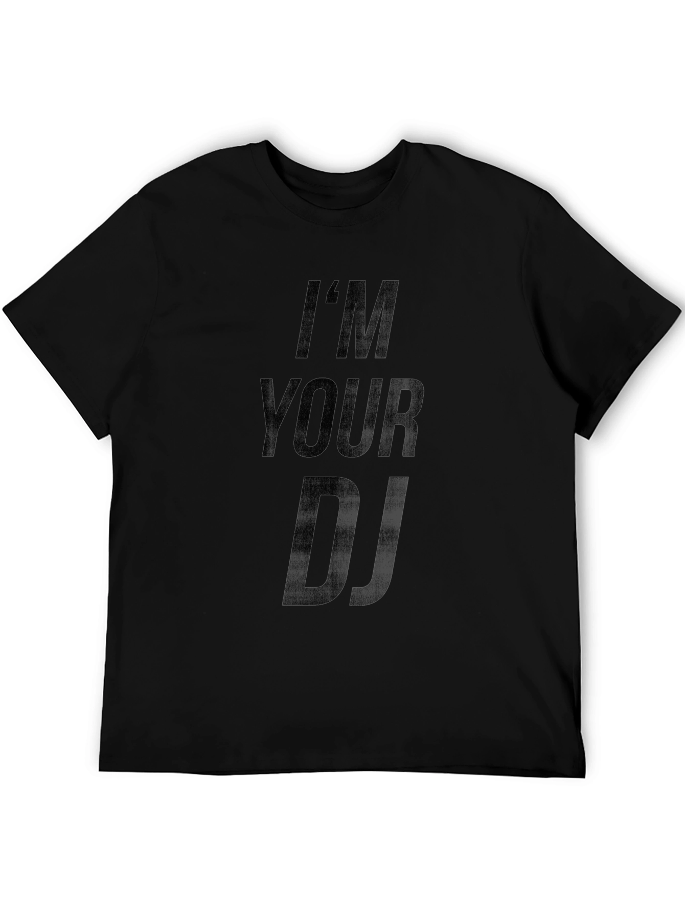 Im Your DJ Graphic Print T-Shirt - Black
