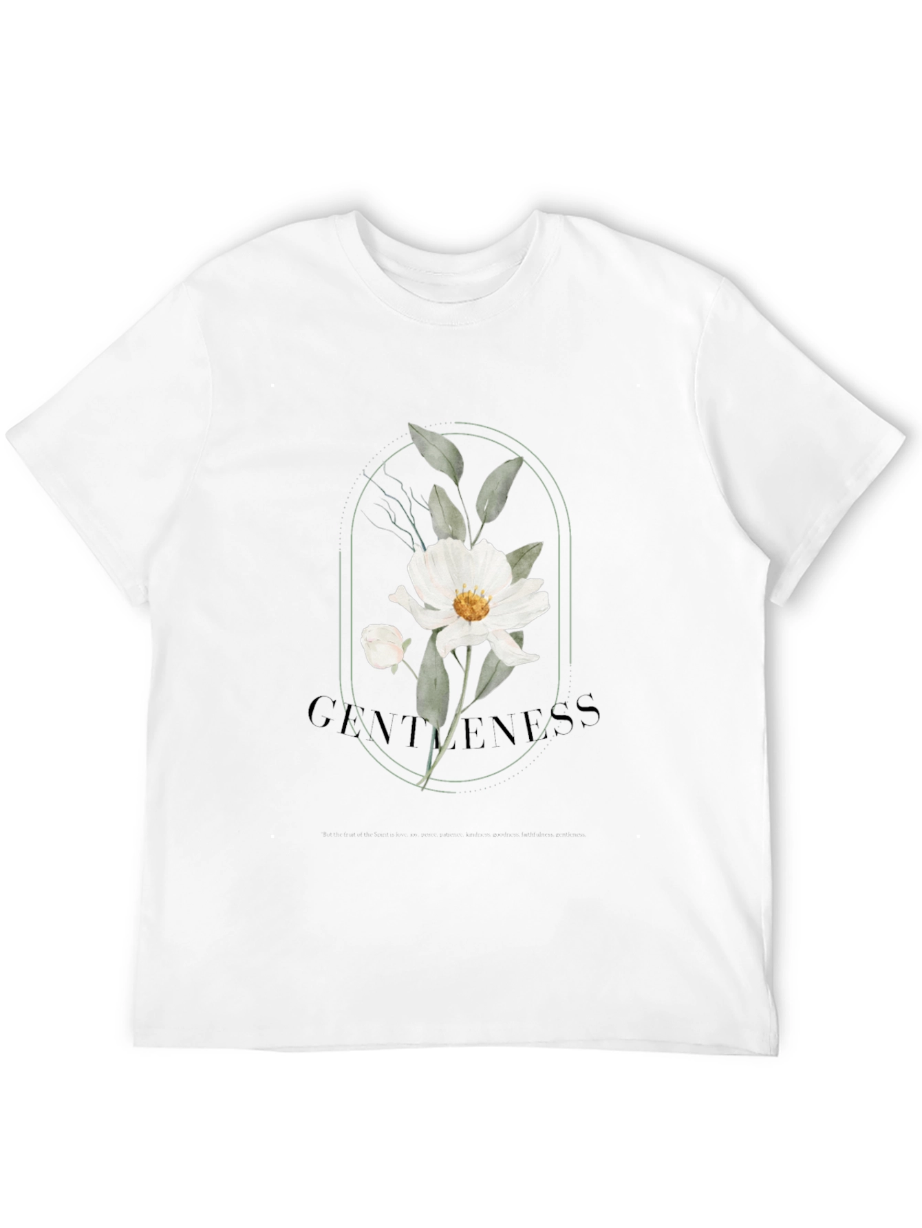 Floral Gentleness Graphic T-Shirt - Black