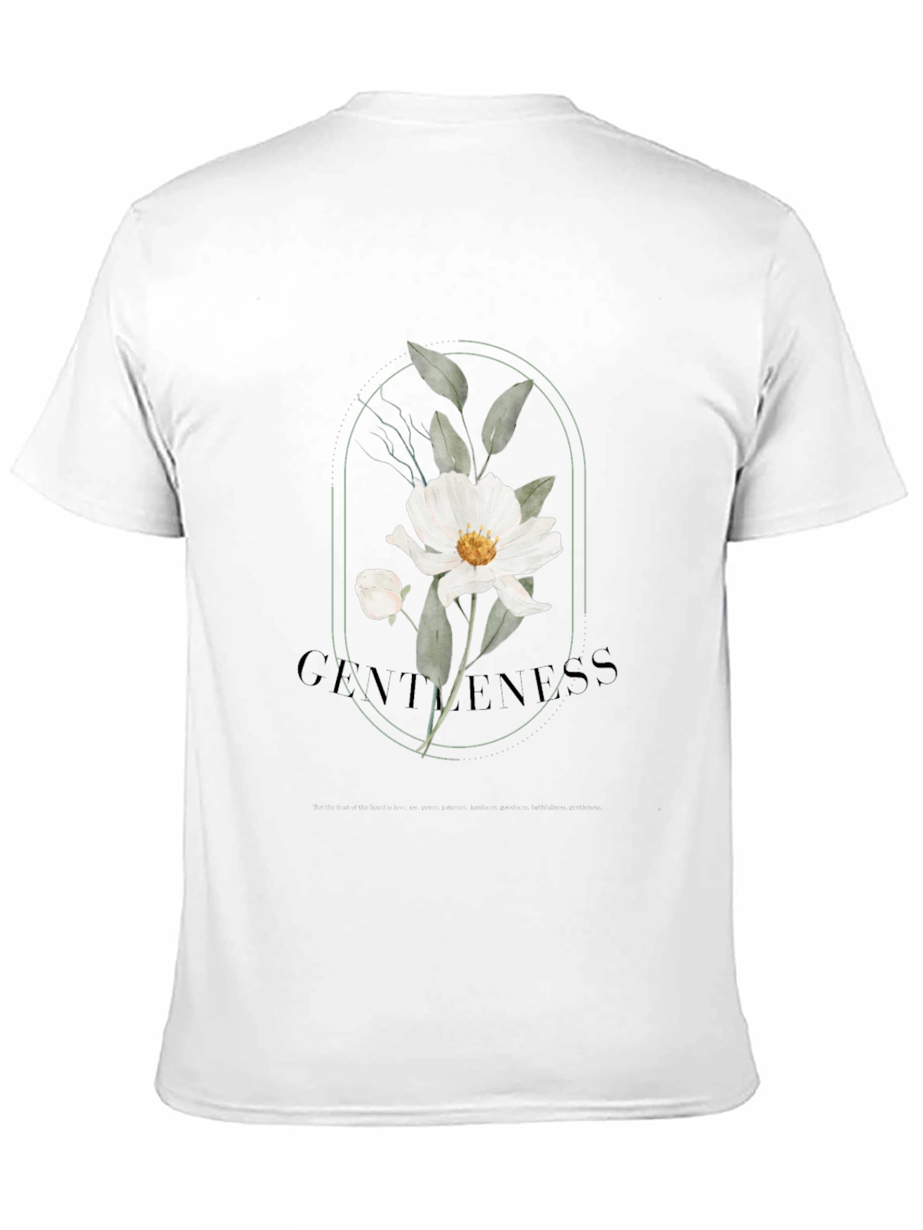 Floral Gentleness Graphic T-Shirt - Black