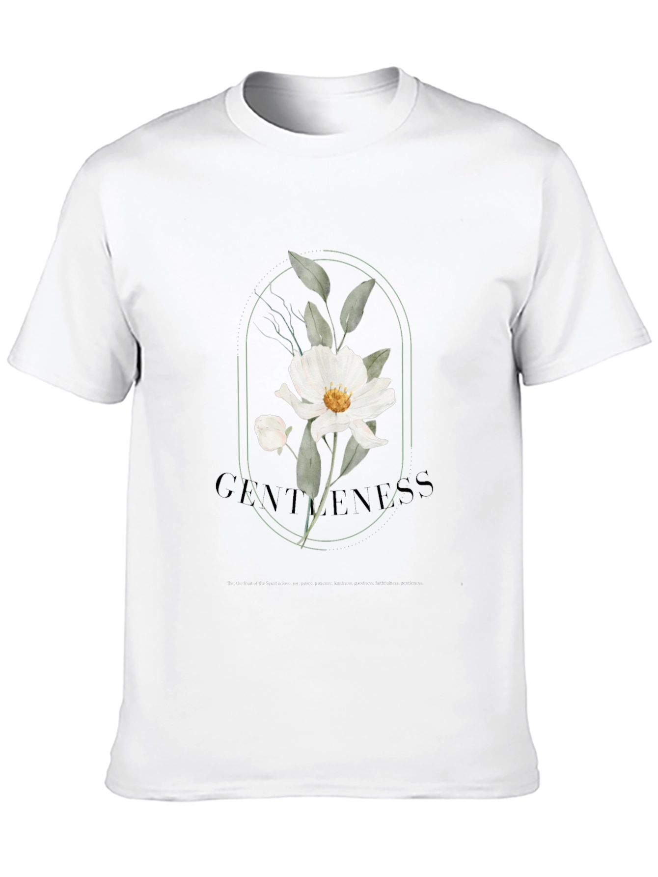 Floral Gentleness Graphic T-Shirt - Black