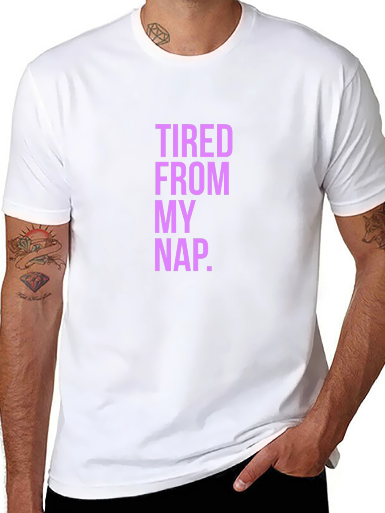 Tired From My Nap Funny Graphic T-Shirt