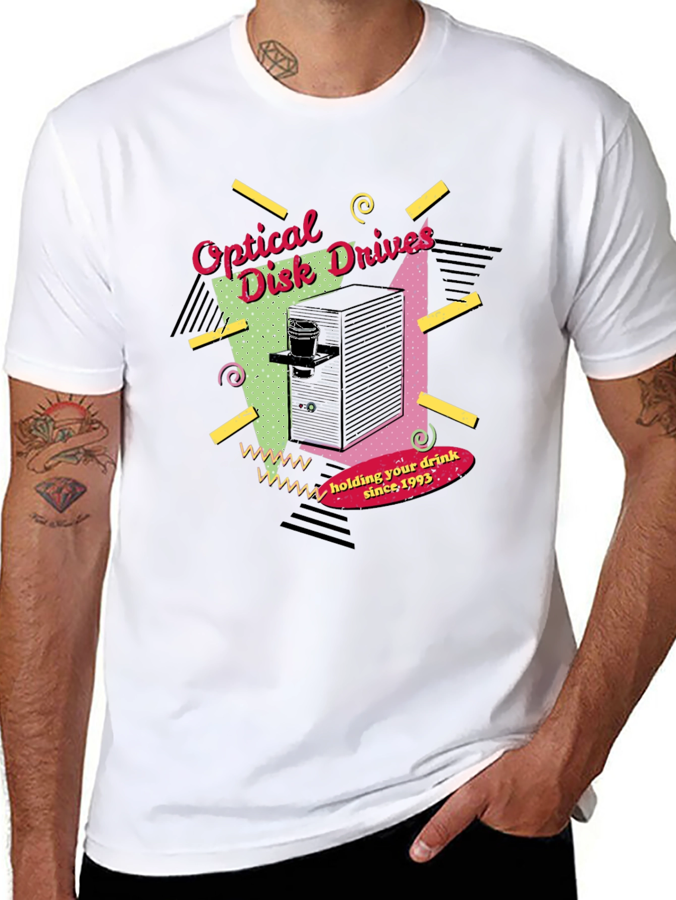 Optical Disk Drives Drink Holder T-Shirt