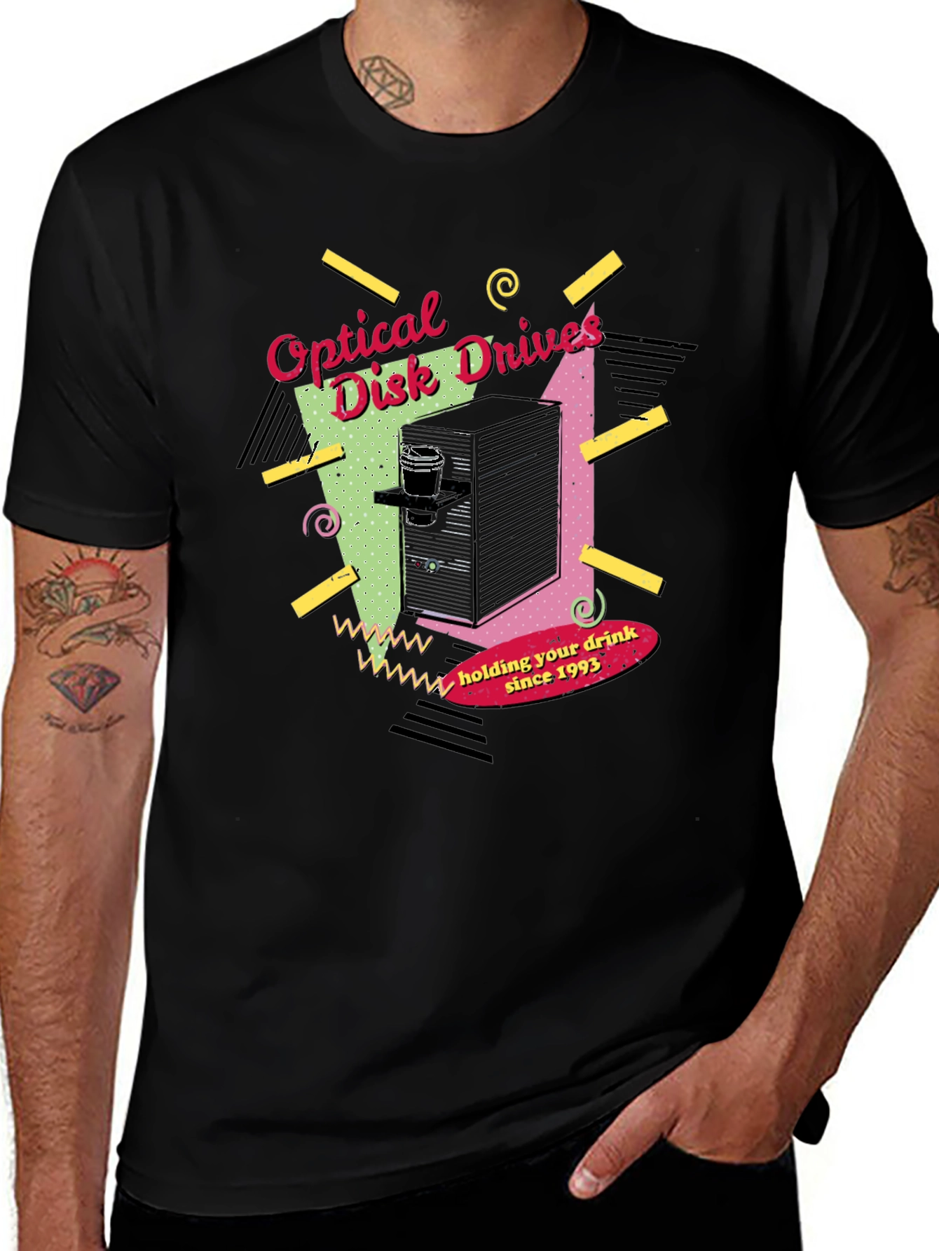 Optical Disk Drives Drink Holder T-Shirt