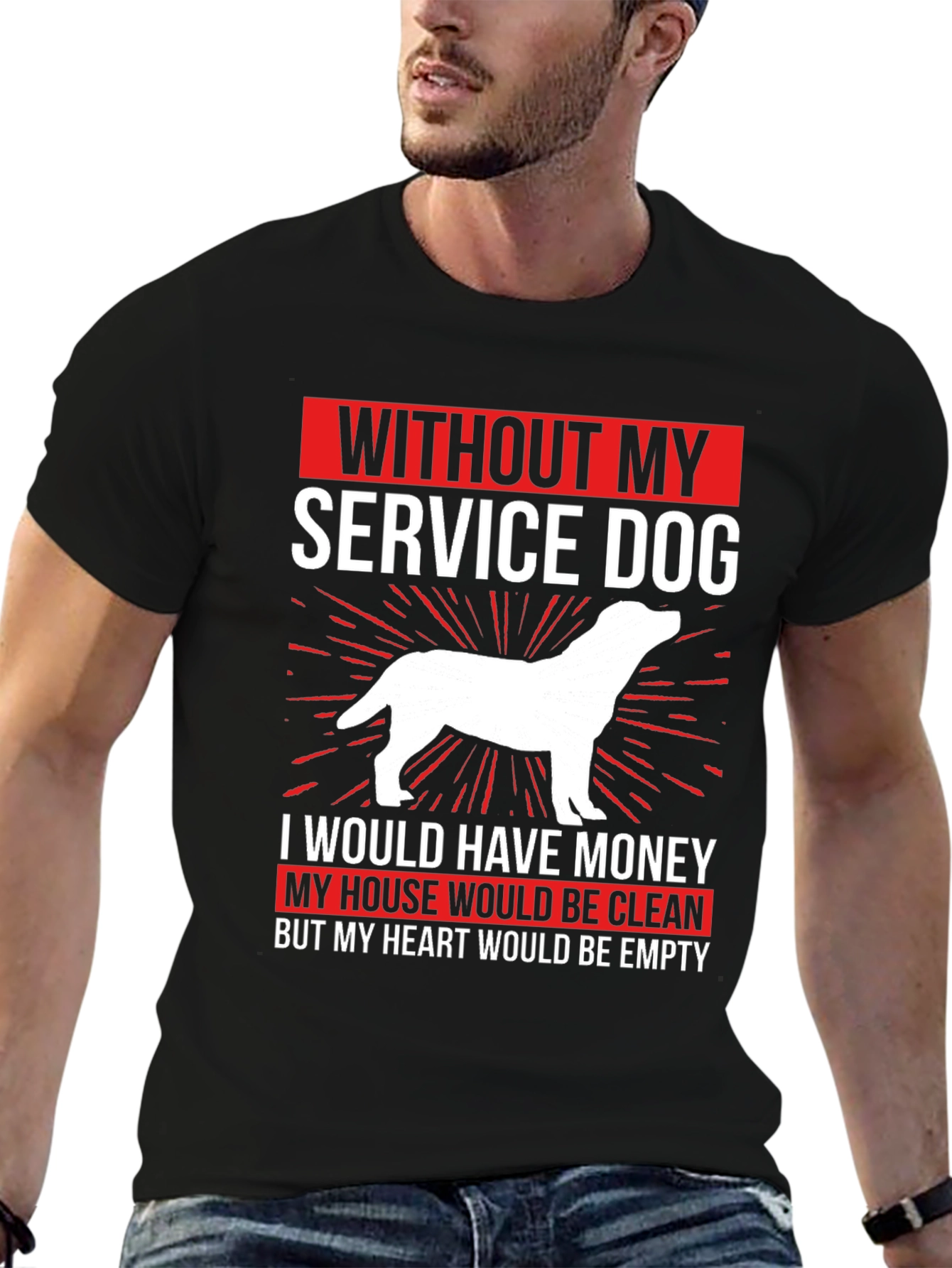 Service Dog T-Shirt - Heartfelt Dog Lover Tee