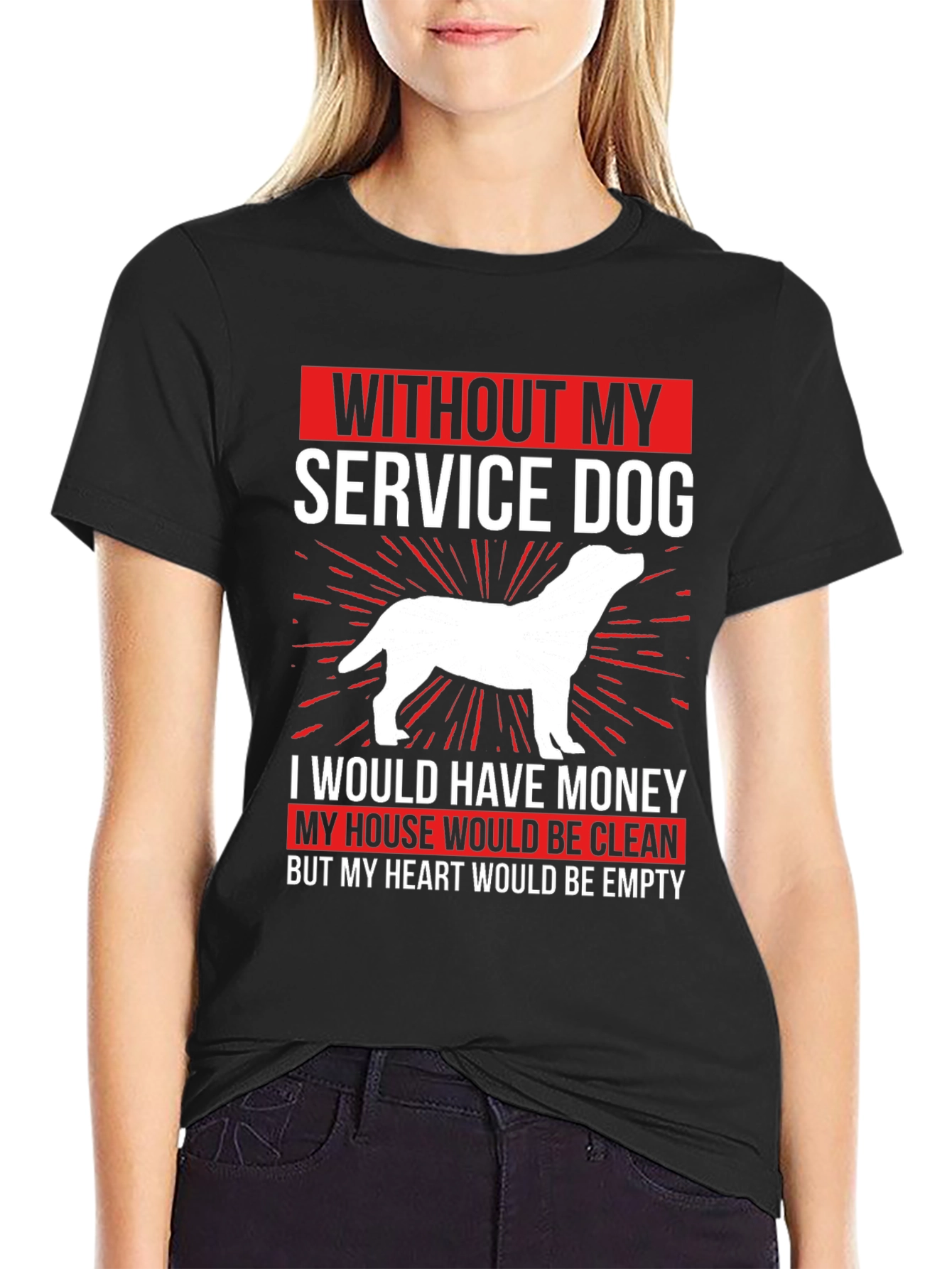 Service Dog T-Shirt - Heartfelt Dog Lover Tee