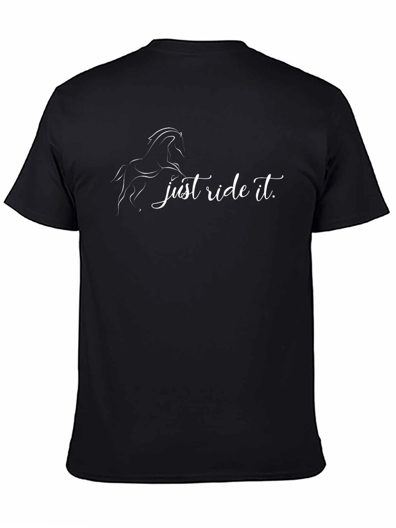 Just Ride It Black Horse Tee