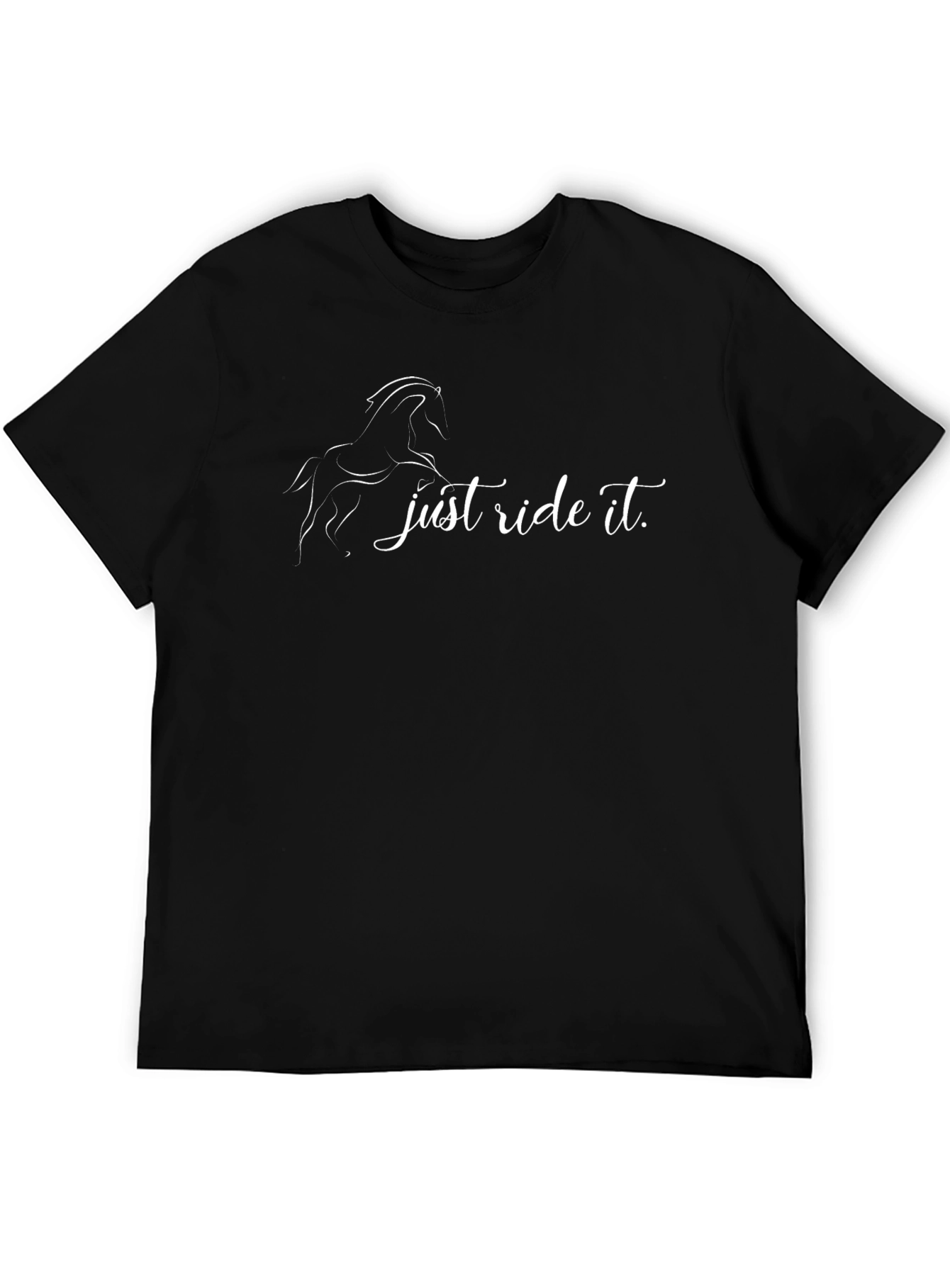 Just Ride It Black Horse Tee