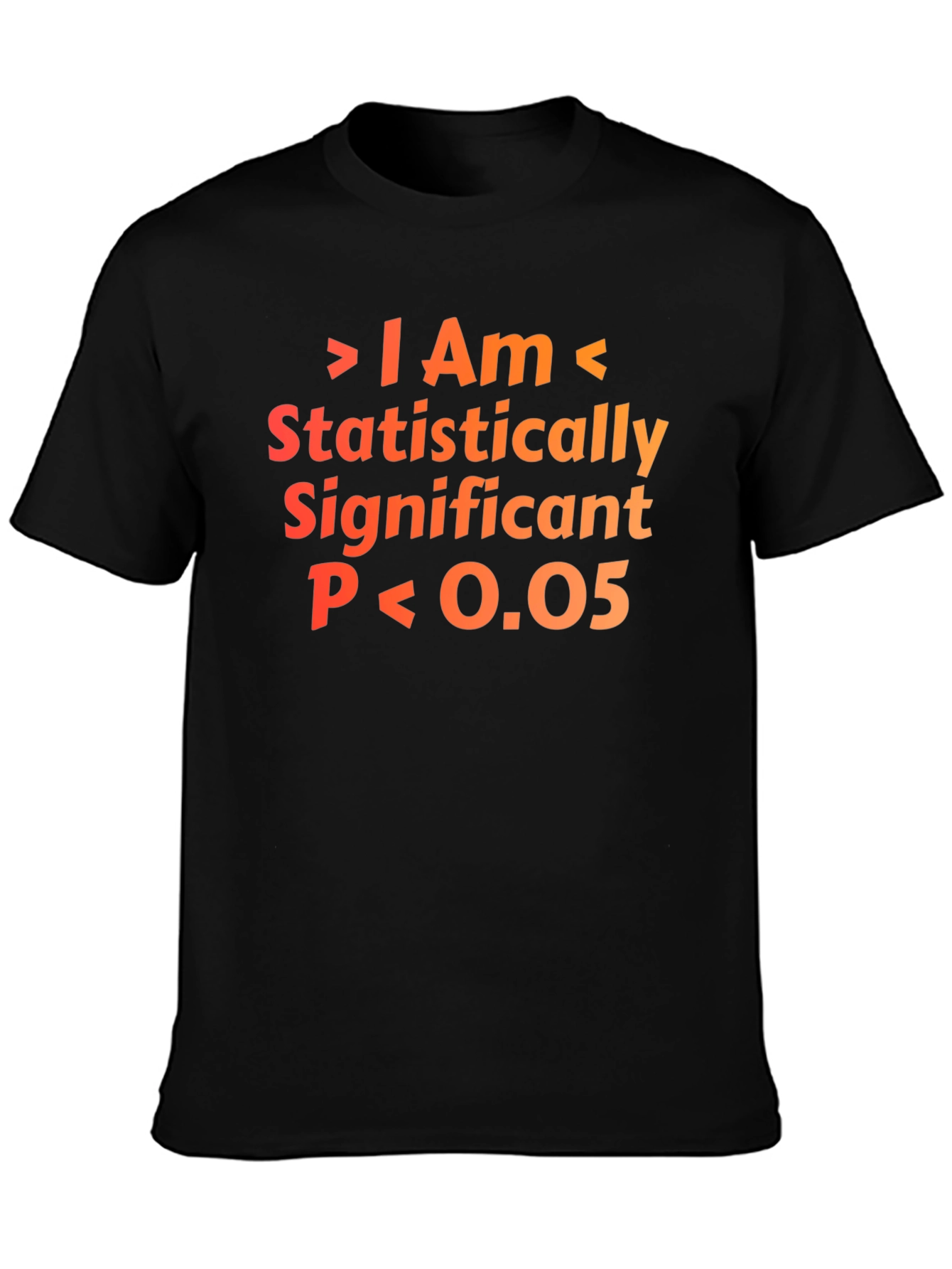 Statistically Significant P<0.05 T-Shirt - Black Cotton Blend