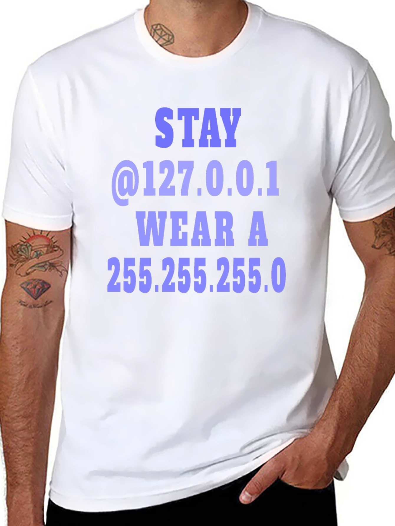 Stay @127.0.0.1 T-Shirt - Geeky Computer Humor Tee