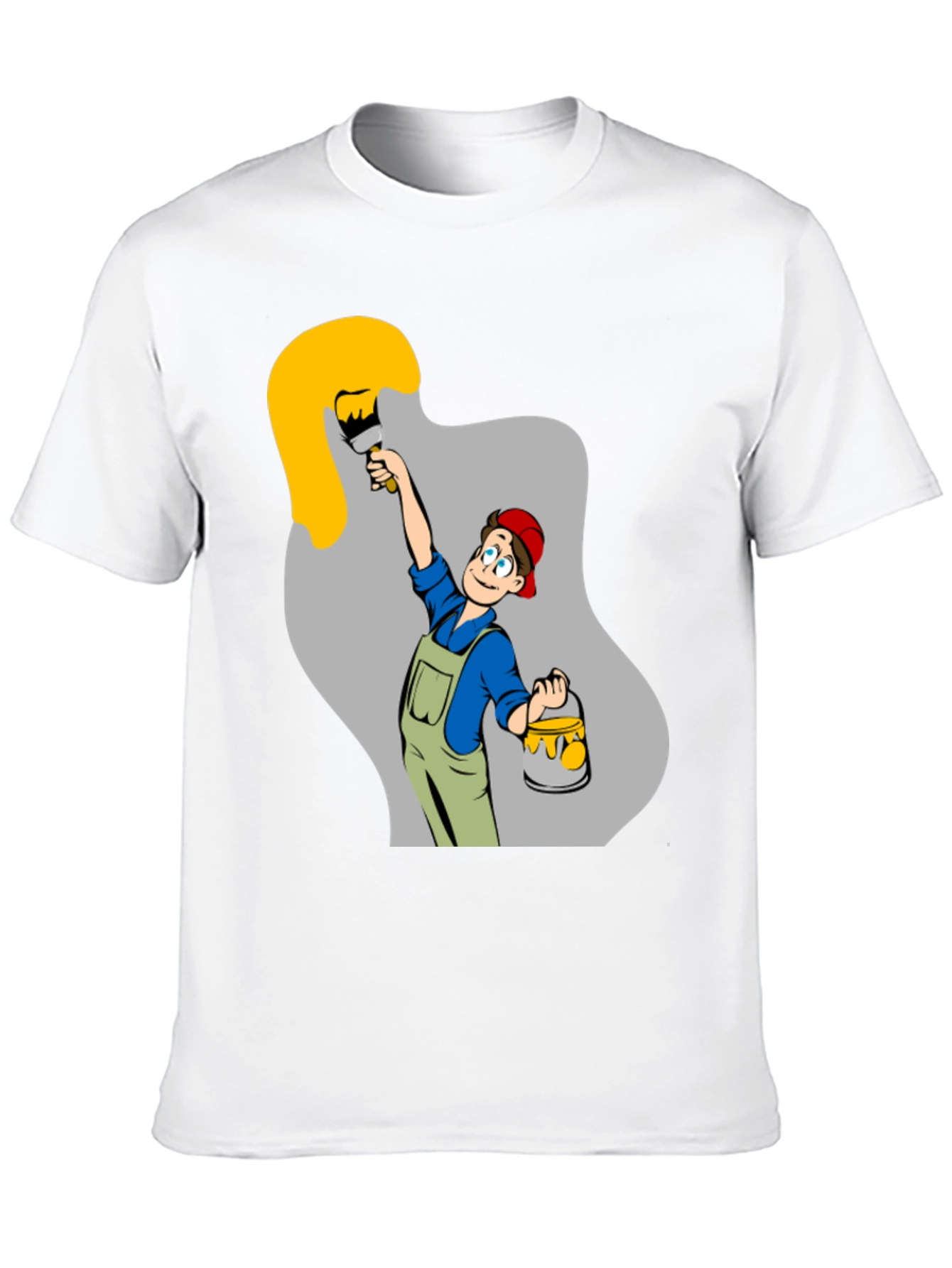 Painter Cartoon Black T-Shirt