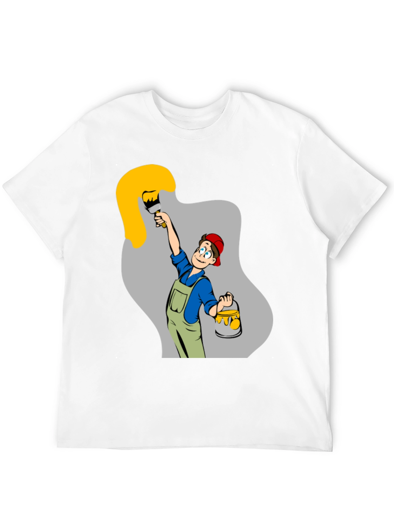 Painter Cartoon Black T-Shirt