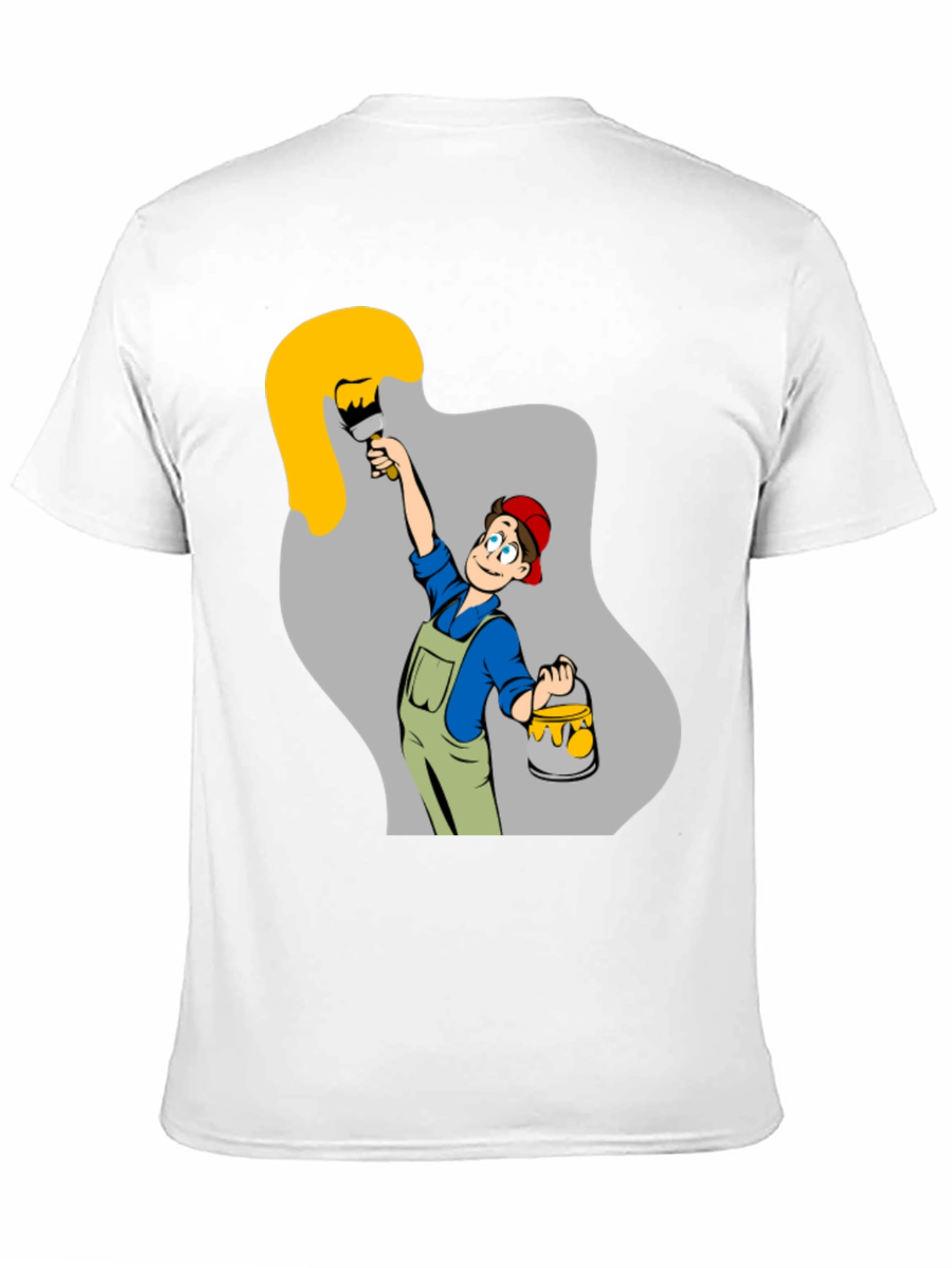 Painter Cartoon Black T-Shirt