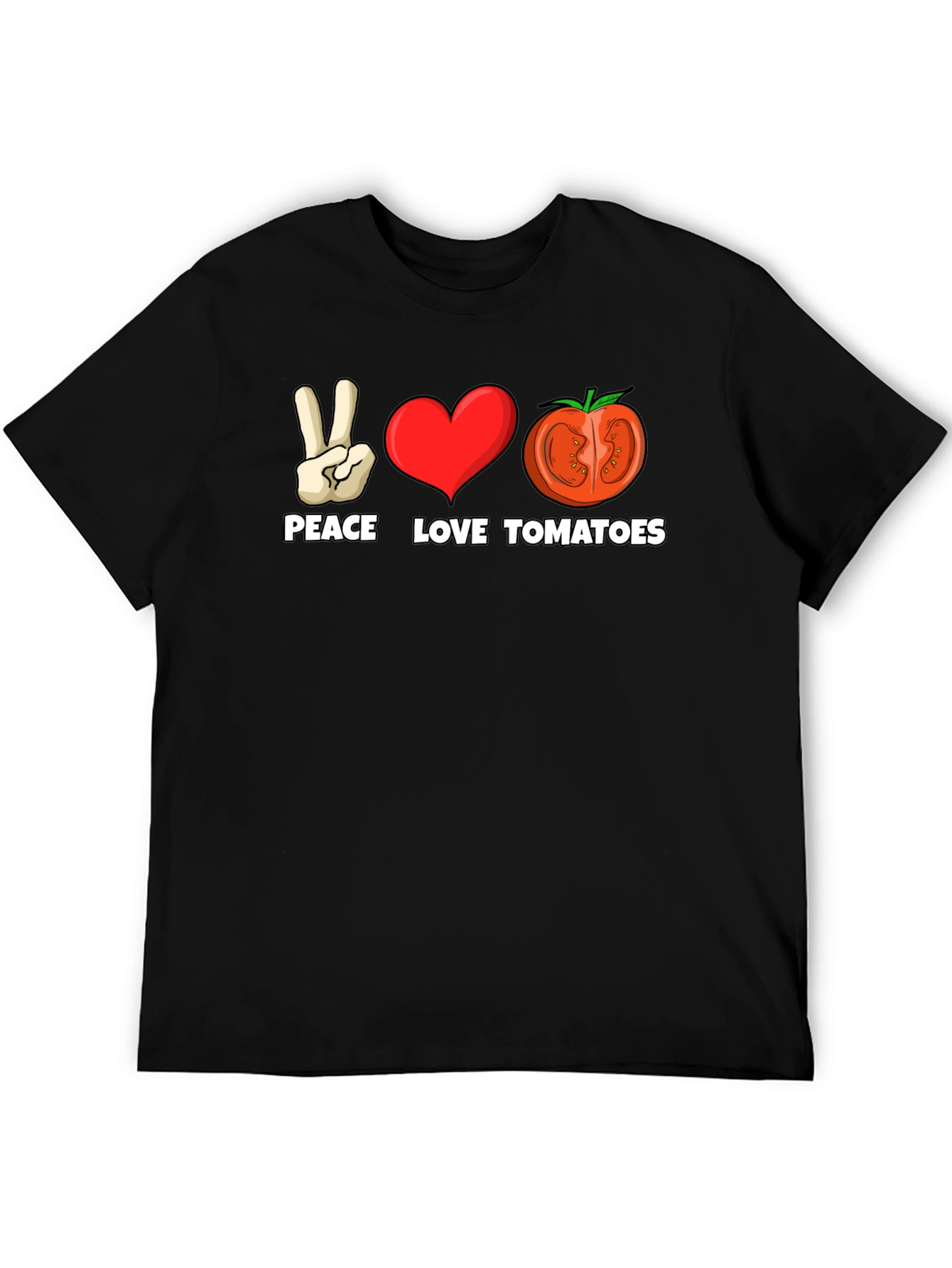 Peace Love Tomatoes Graphic T-Shirt