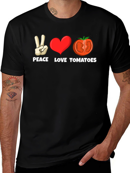 Peace Love Tomatoes Graphic T-Shirt