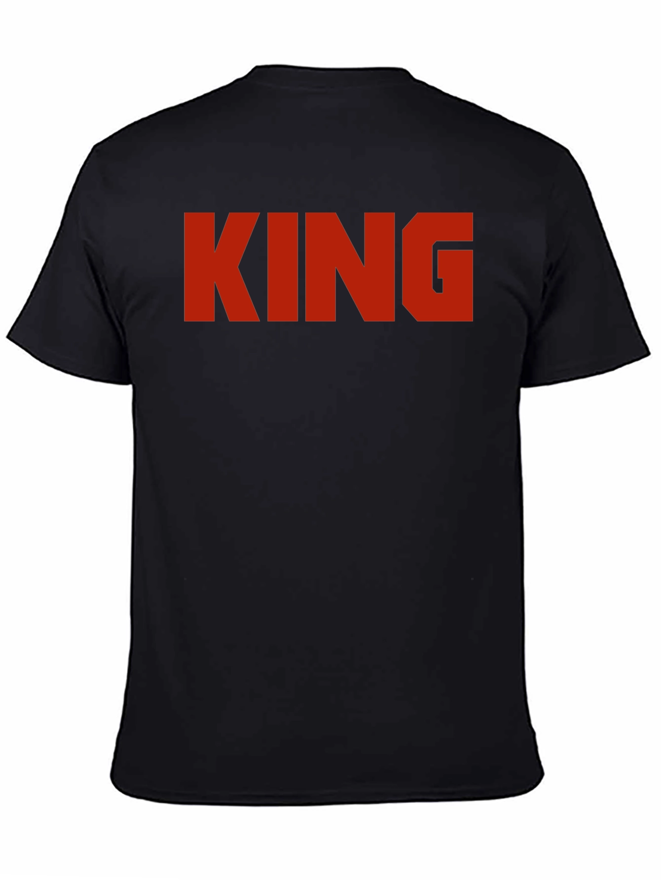 King Graphic Print Black T-Shirt