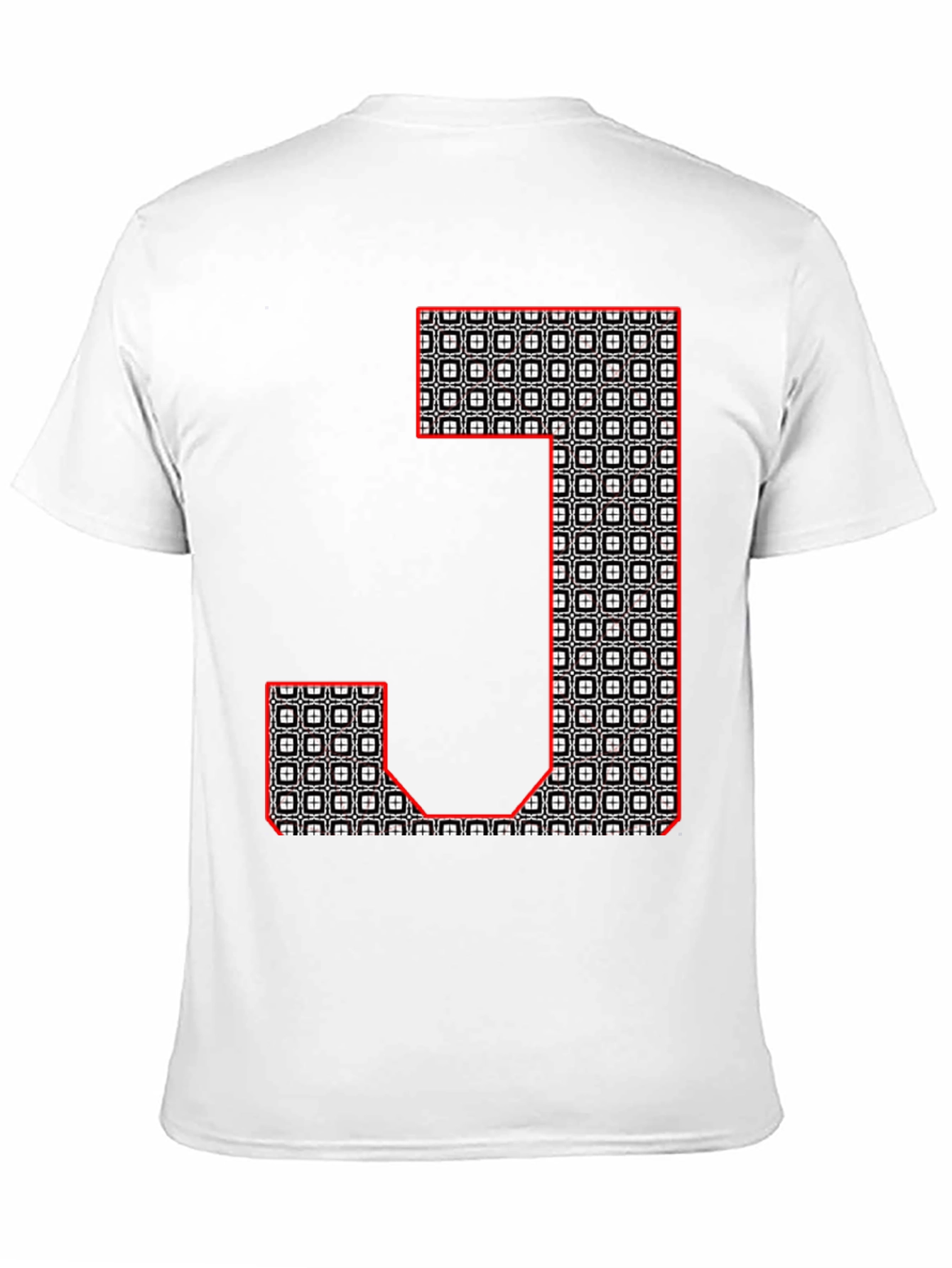 Geometric J Graphic Tee - Black Casual Shirt
