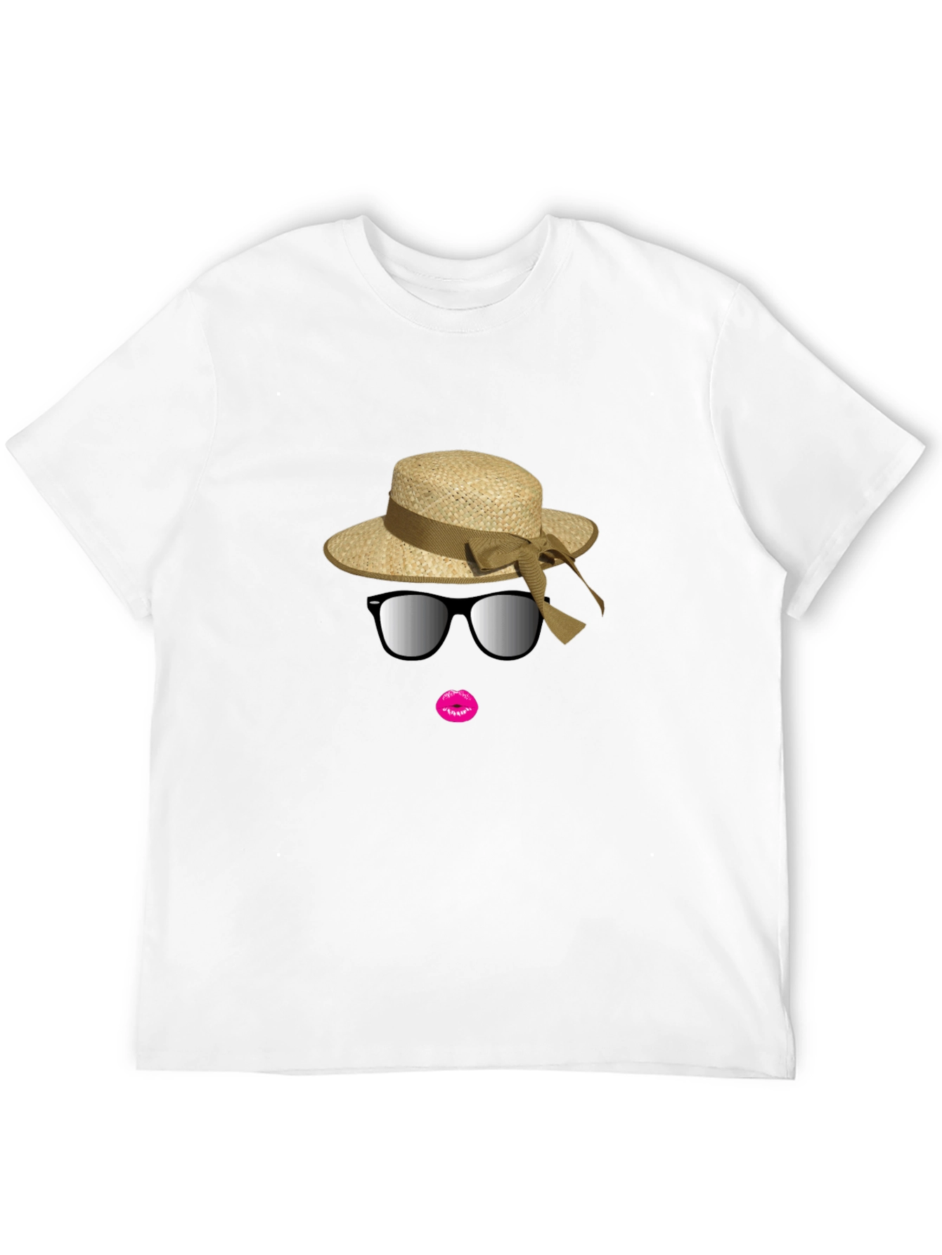 Black T-Shirt with Stylish Summer Graphic