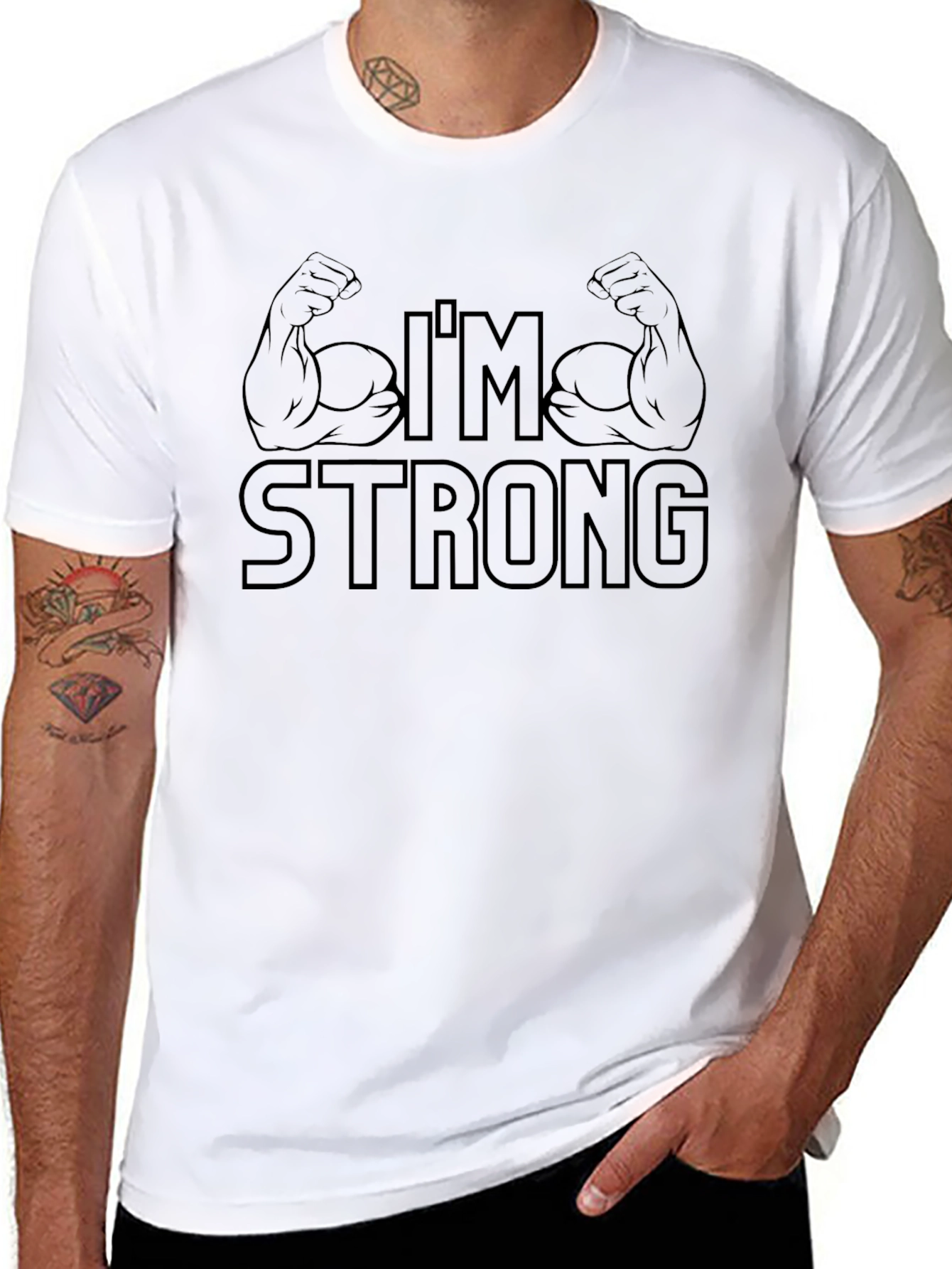 Im Strong Mens Graphic Tee - Black