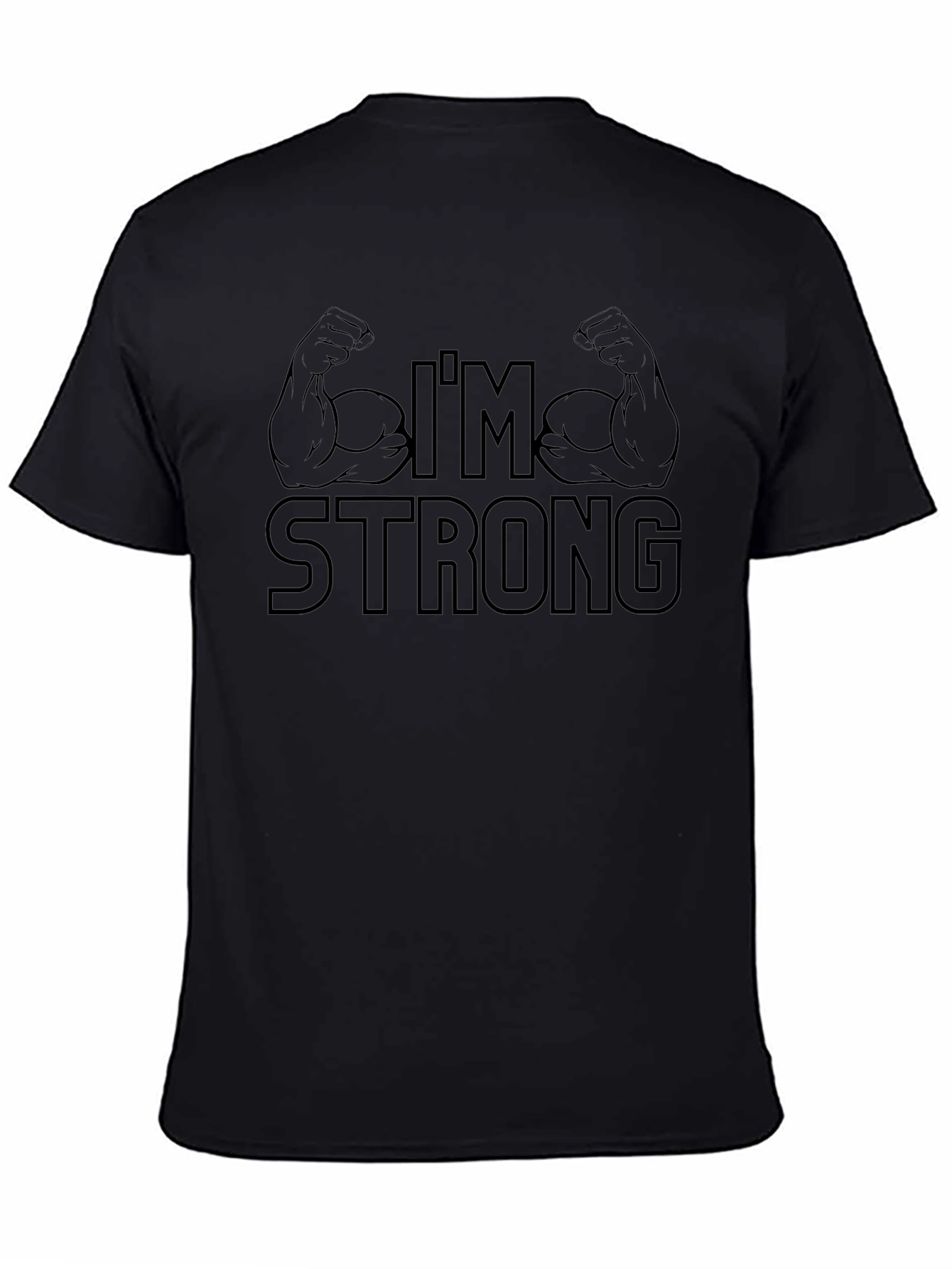 Im Strong Mens Graphic Tee - Black