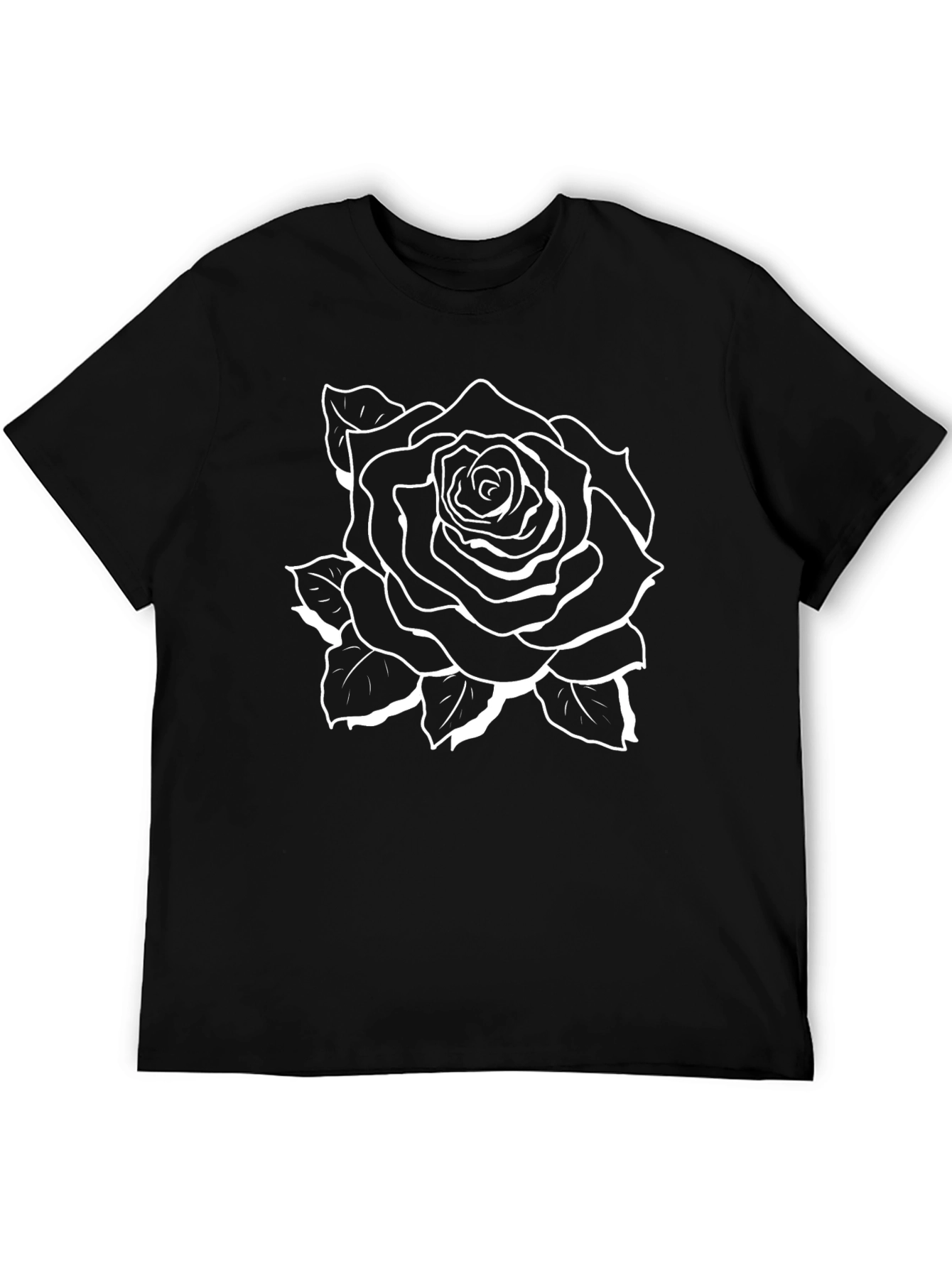 Black Rose Graphic Tee - Stylish Casual Wear