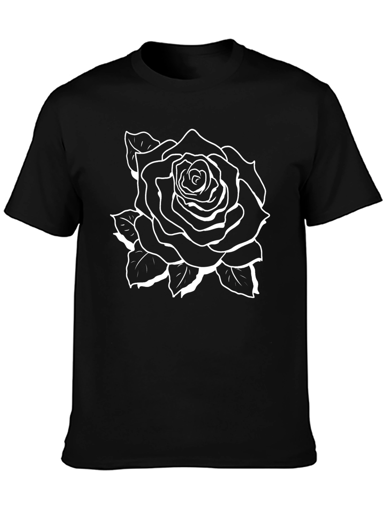 Black Rose Graphic Tee - Stylish Casual Wear