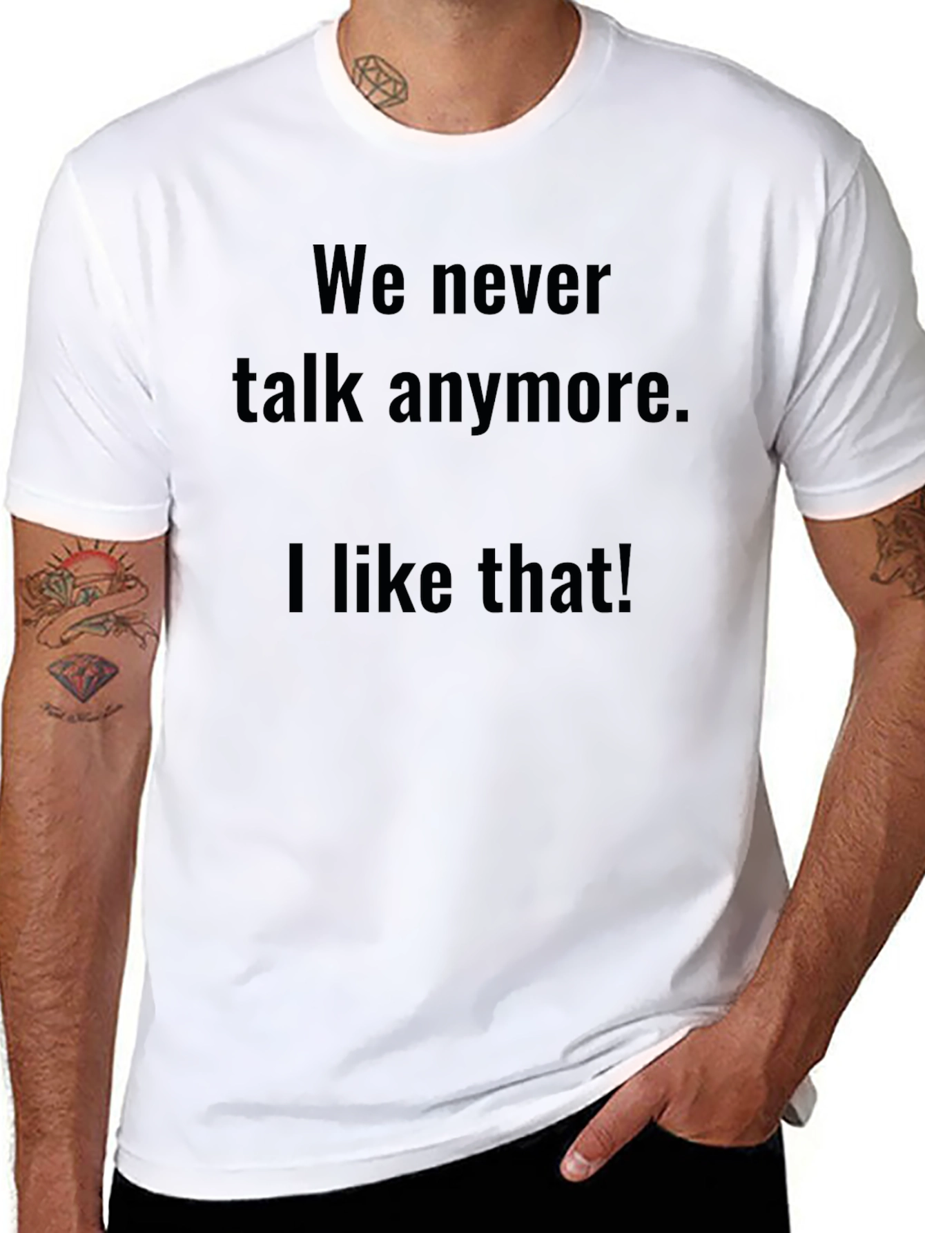 Mens We Never Talk Anymore Graphic Tee