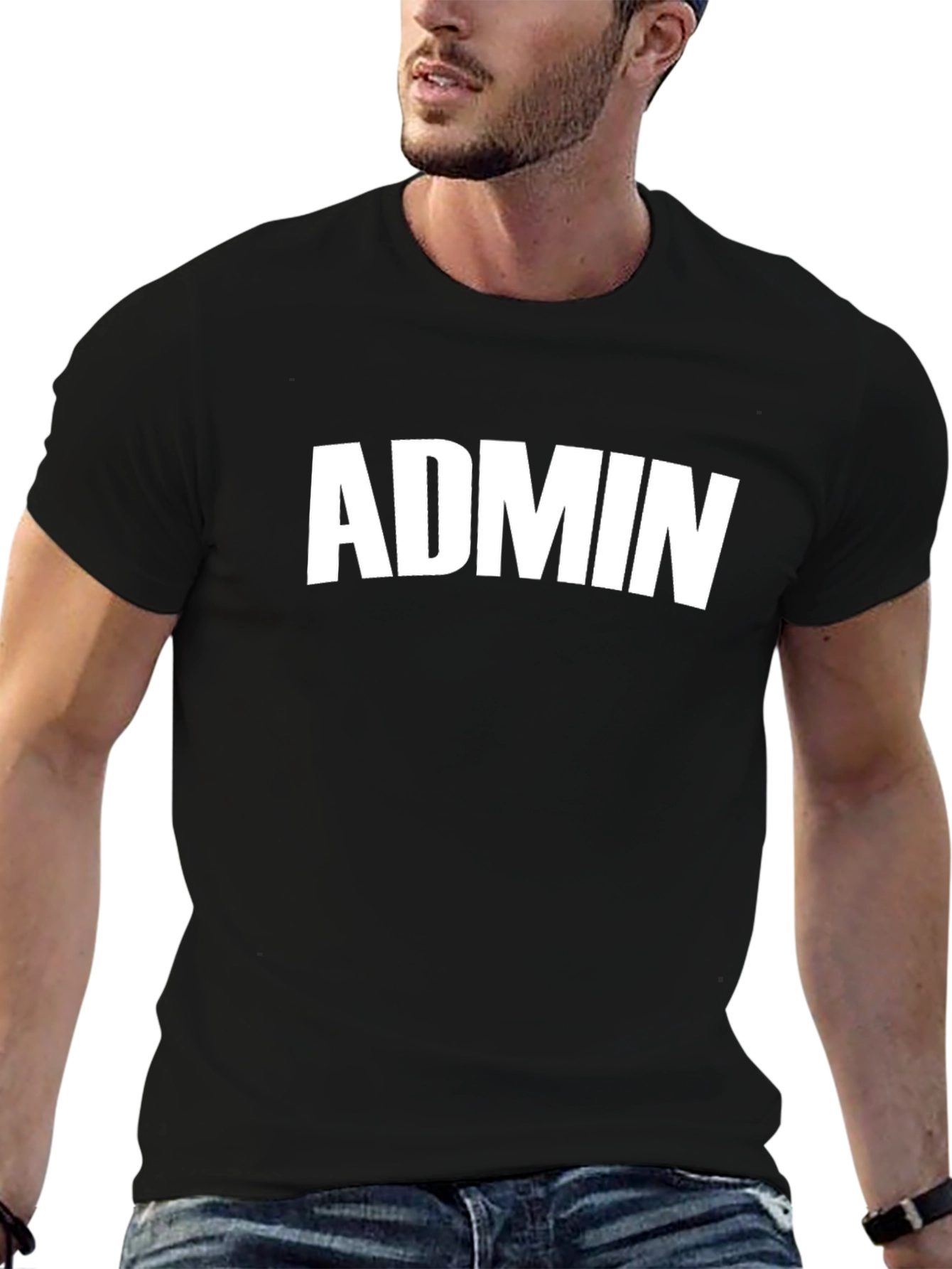 ADMIN Black Graphic T-Shirt