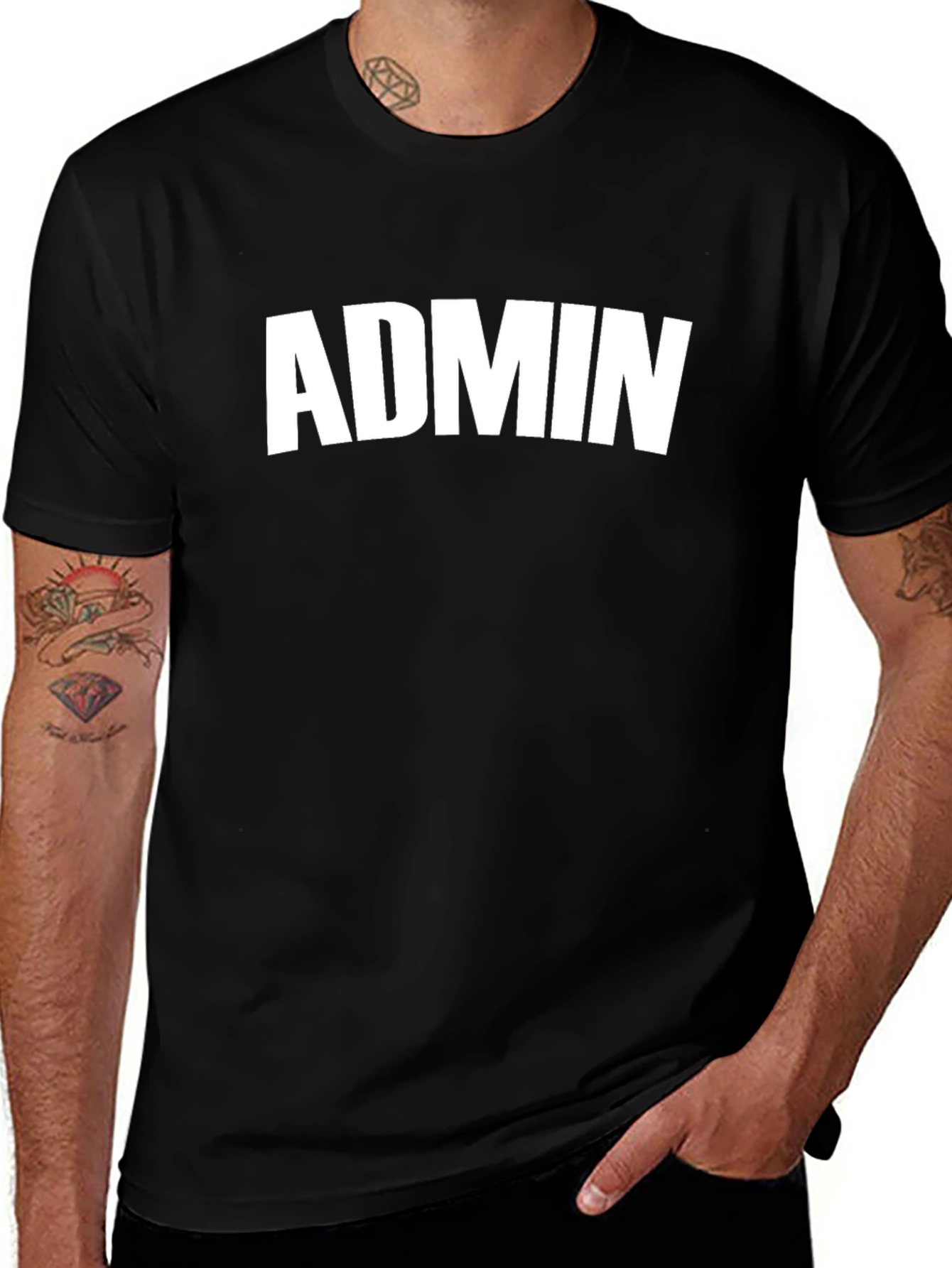 ADMIN Black Graphic T-Shirt