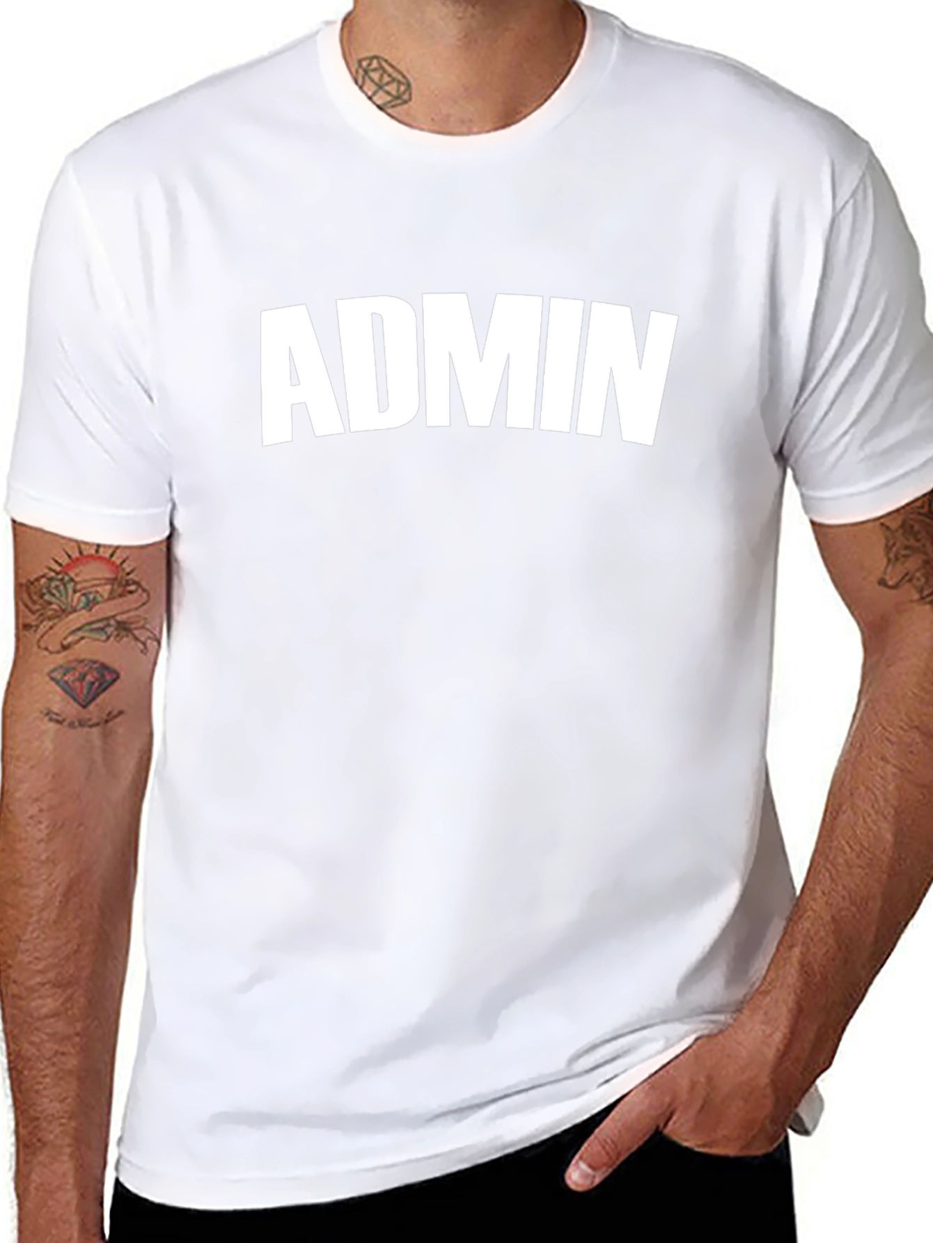 ADMIN Black Graphic T-Shirt