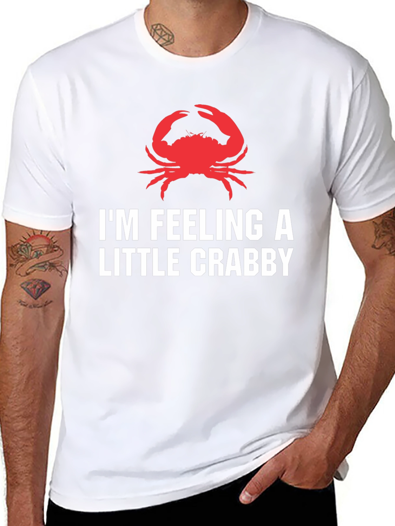 Feeling Crabby Graphic Tee - Black Cotton T-Shirt