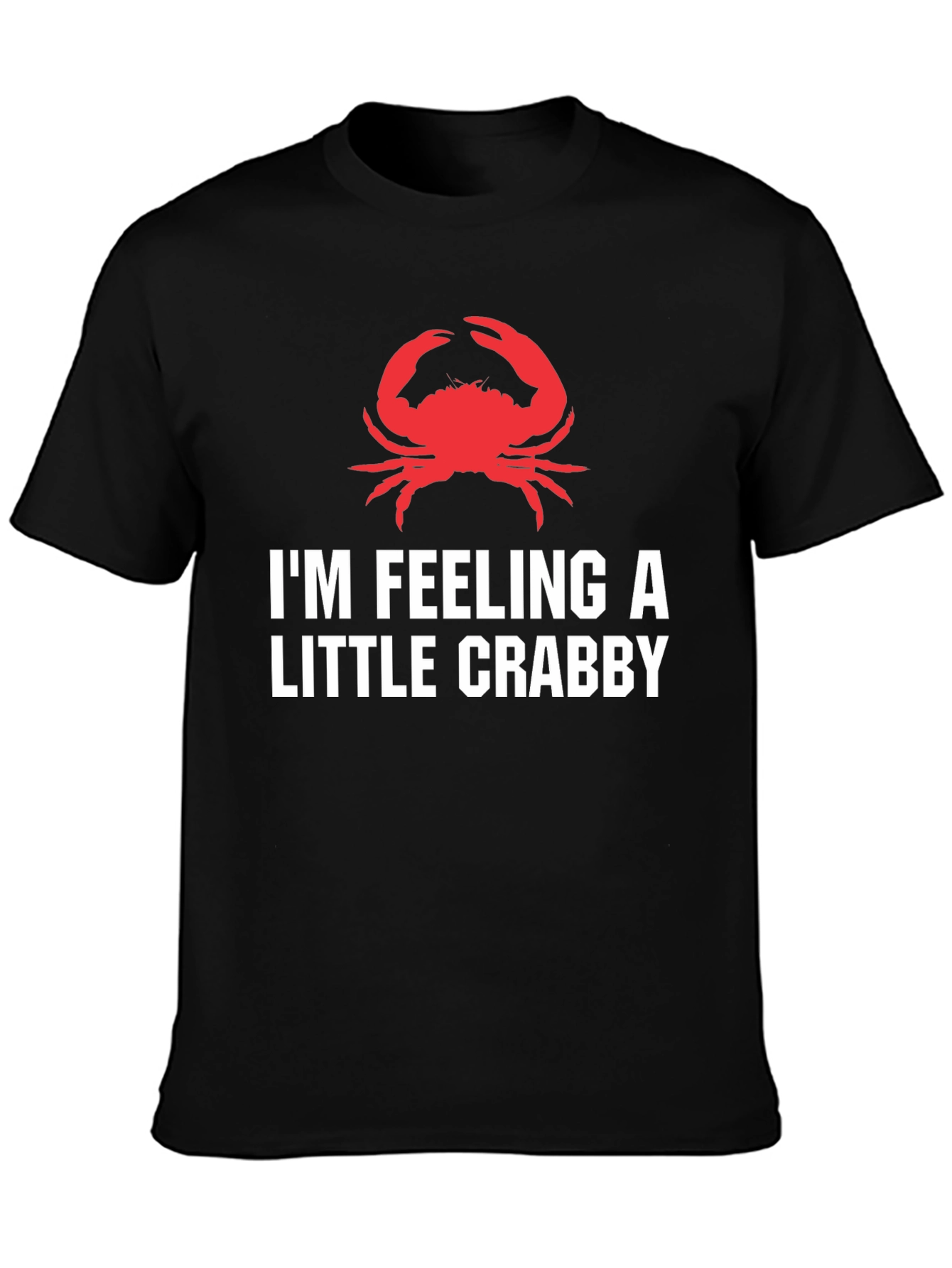 Feeling Crabby Graphic Tee - Black Cotton T-Shirt