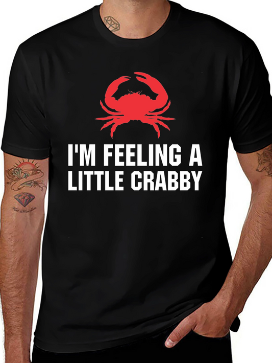 Feeling Crabby Graphic Tee - Black Cotton T-Shirt