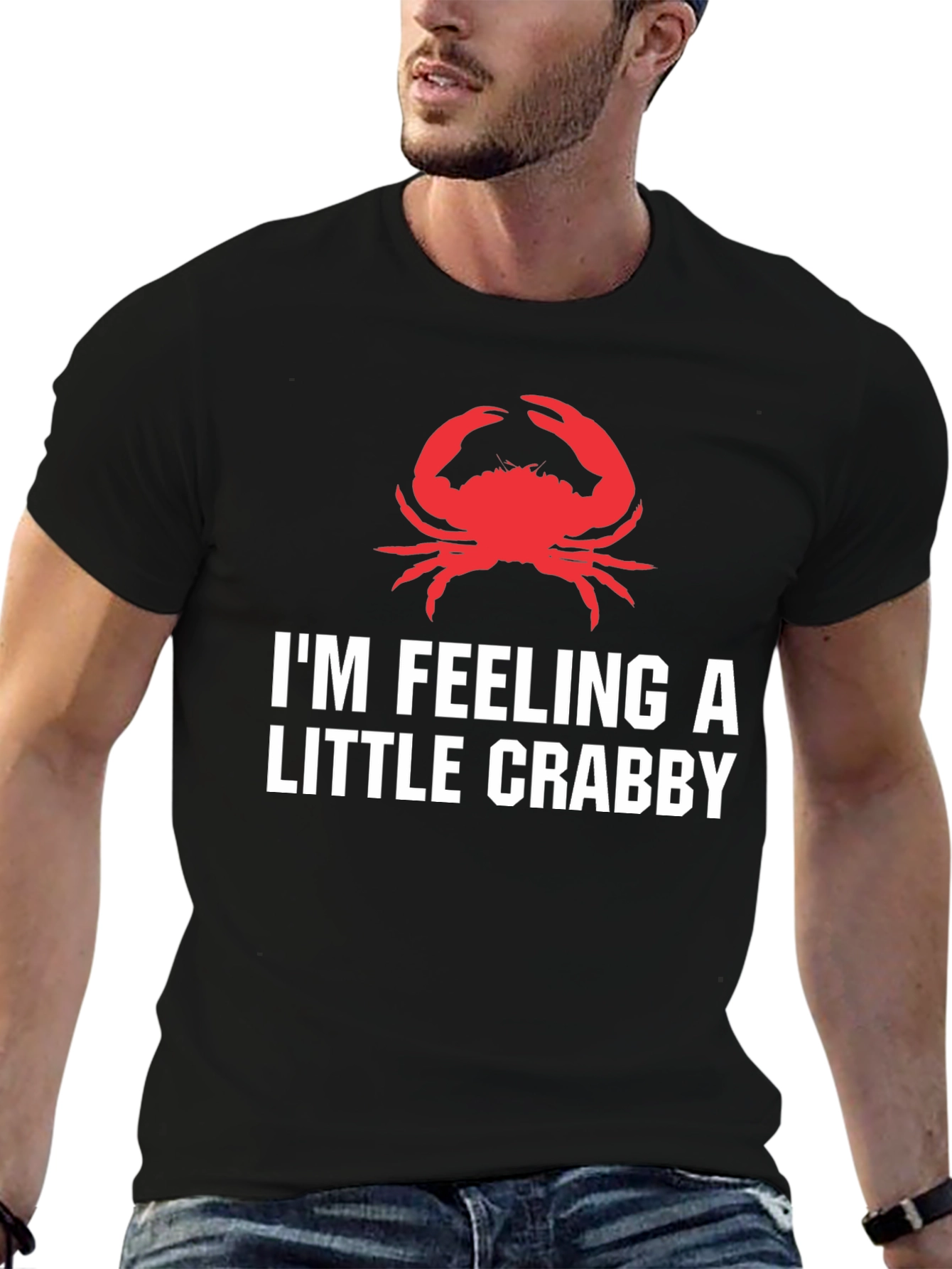 Feeling Crabby Graphic Tee - Black Cotton T-Shirt