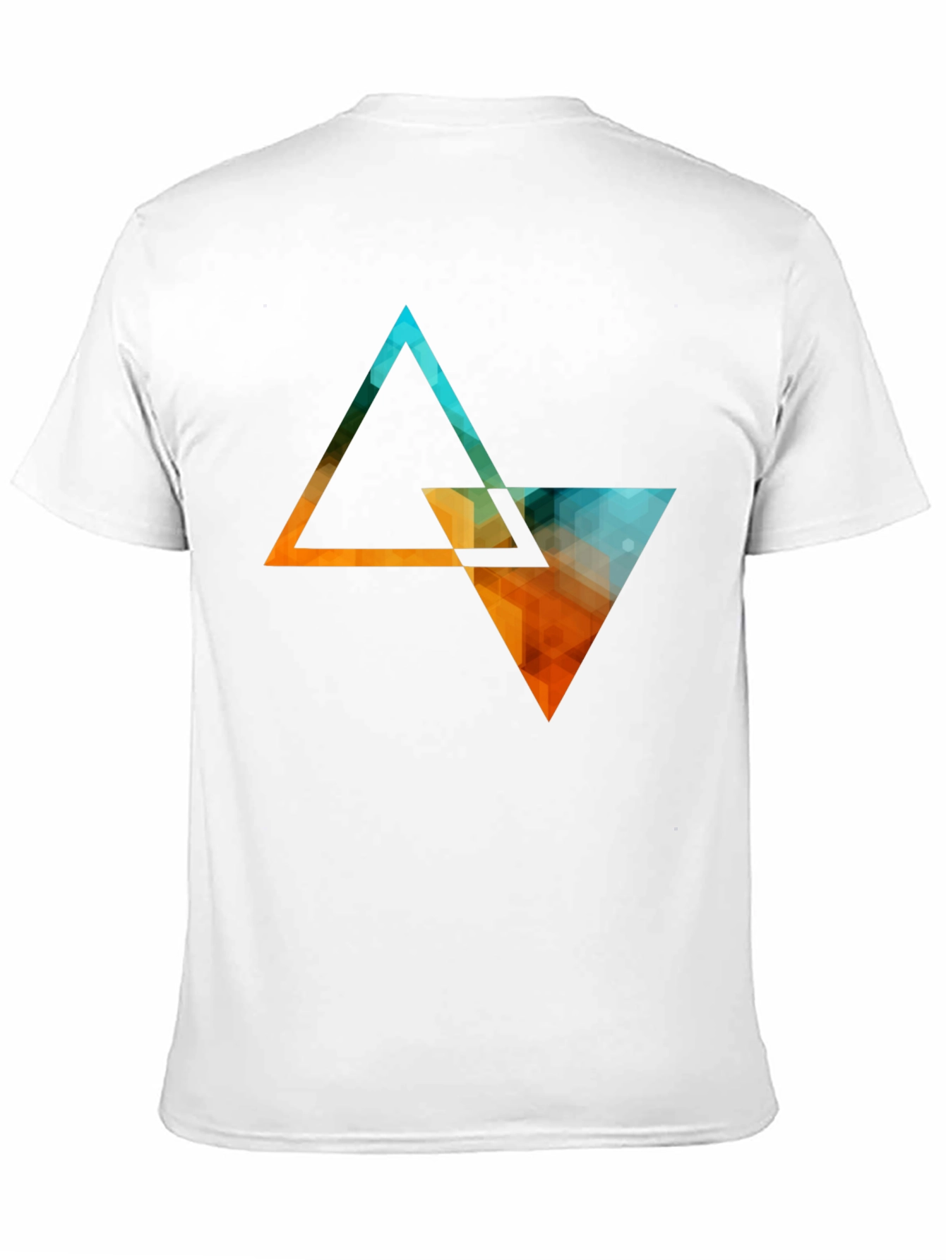 Geometric Triangle Graphic Tee - Modern Style