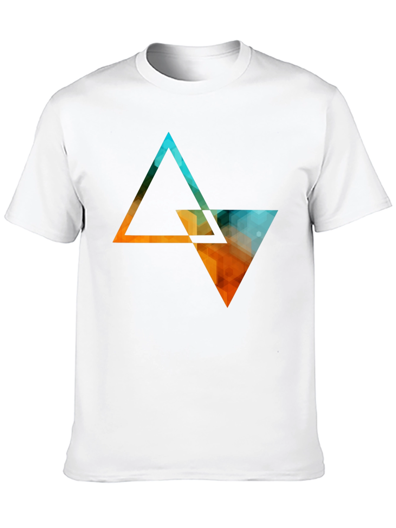 Geometric Triangle Graphic Tee - Modern Style