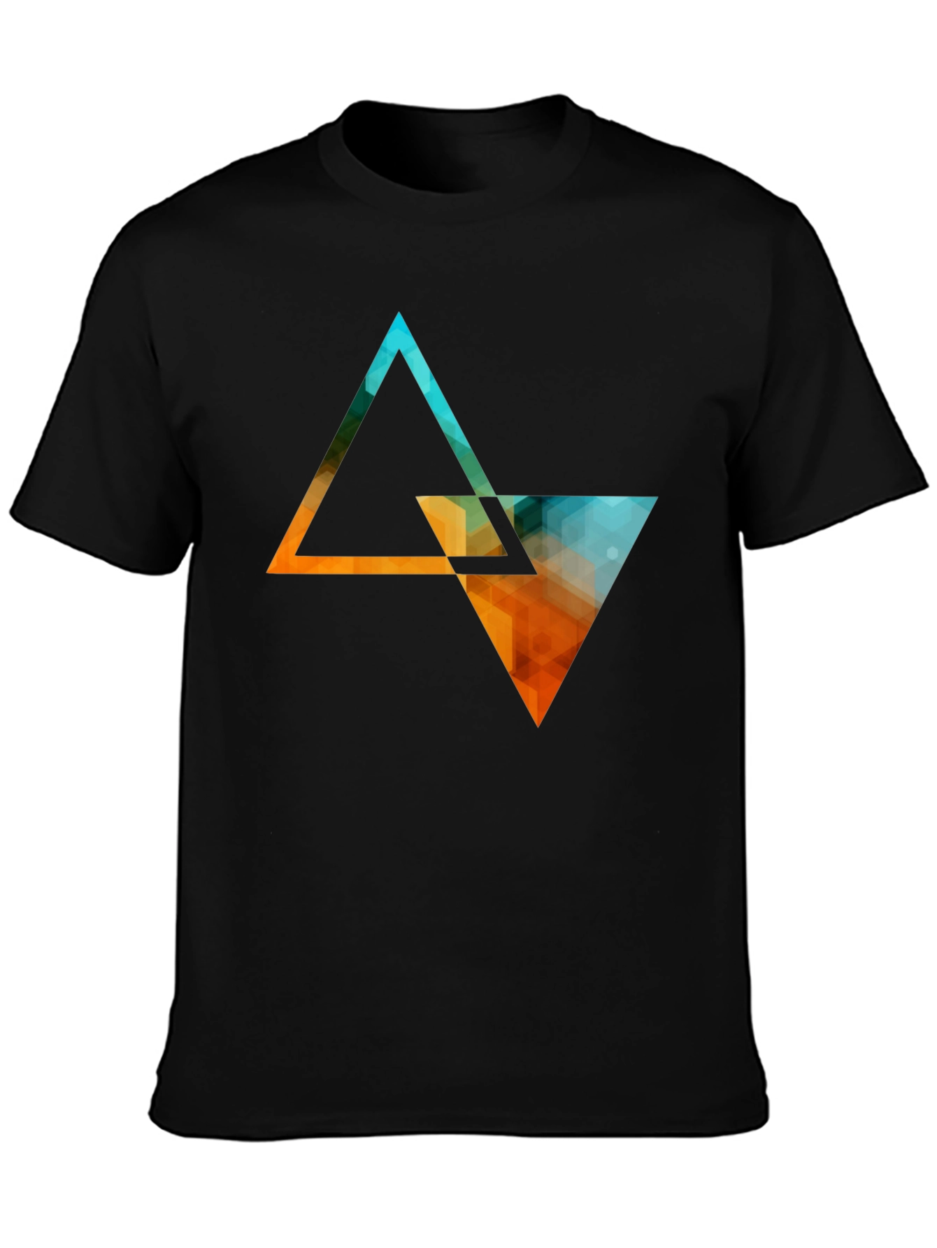 Geometric Triangle Graphic Tee - Modern Style