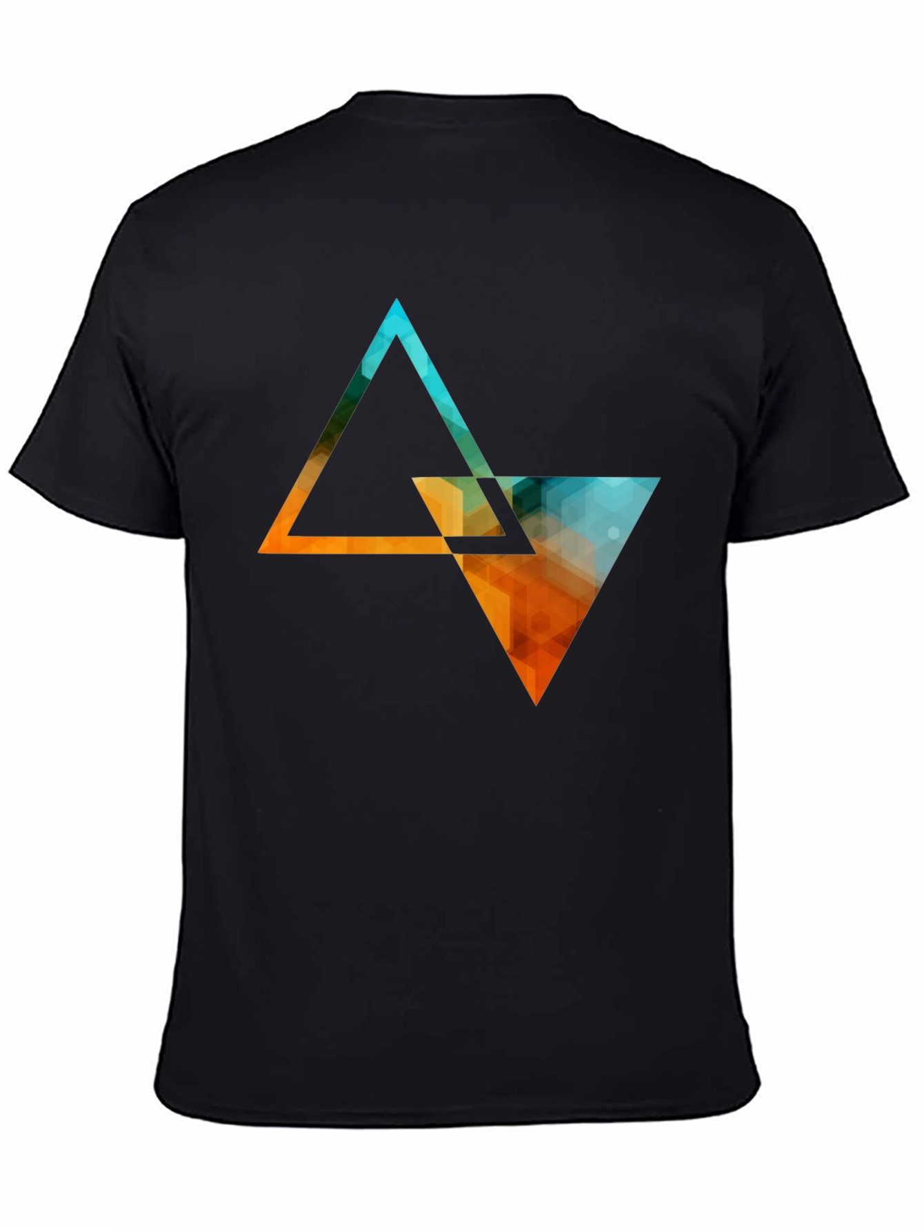 Geometric Triangle Graphic Tee - Modern Style