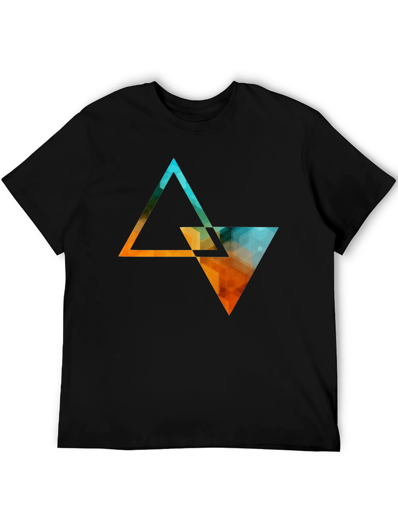 Geometric Triangle Graphic Tee - Modern Style