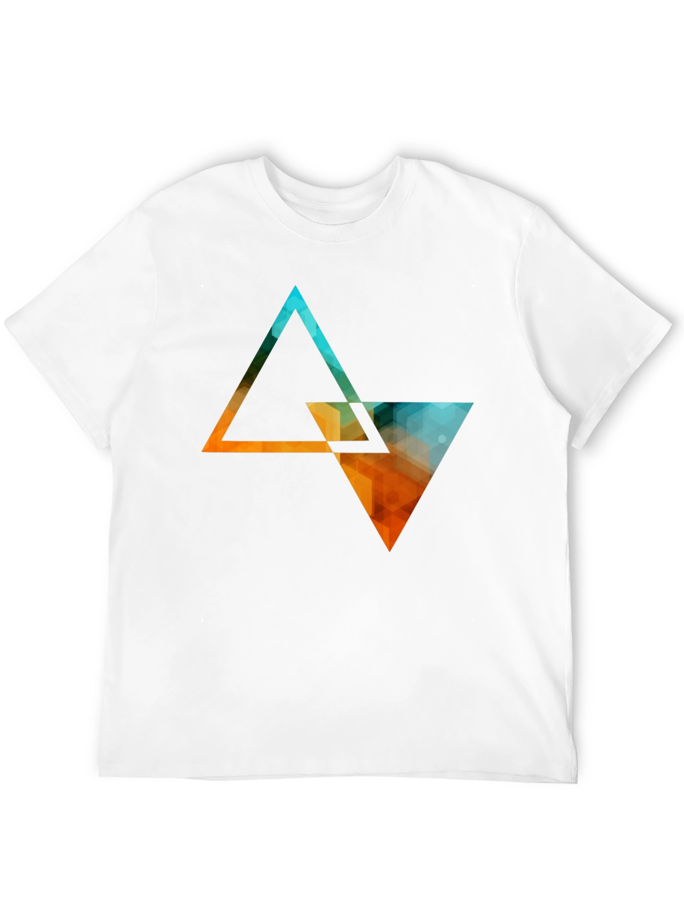 Geometric Triangle Graphic Tee - Modern Style