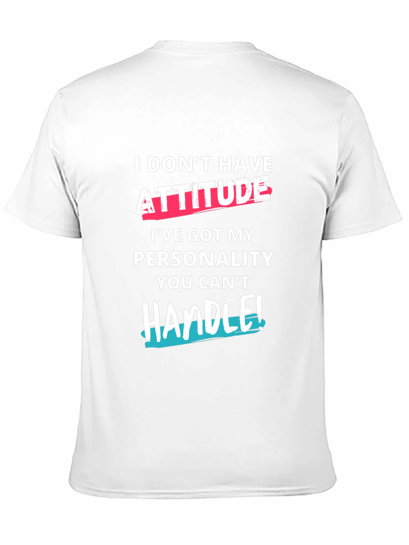 Attitude Personality Graphic Tee - Black