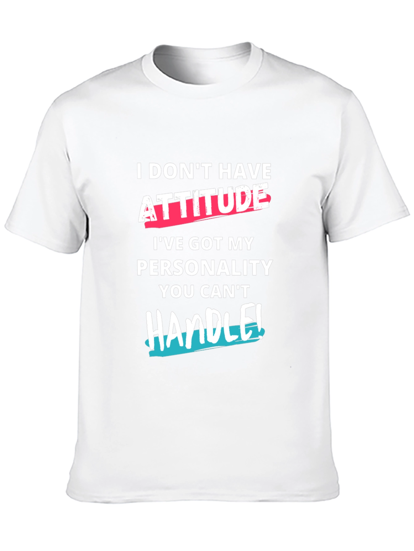 Attitude Personality Graphic Tee - Black