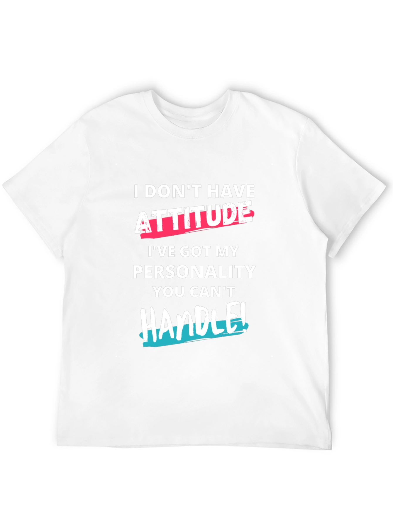 Attitude Personality Graphic Tee - Black