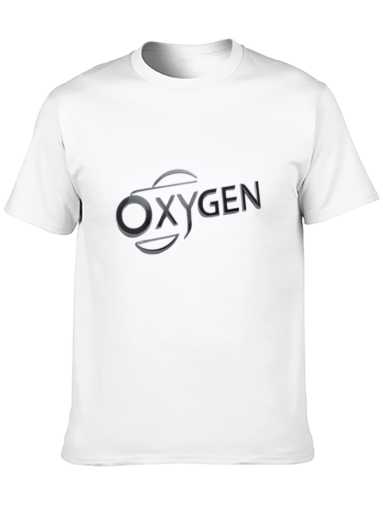 Oxygen Graphic T-Shirt - Black Crew Neck