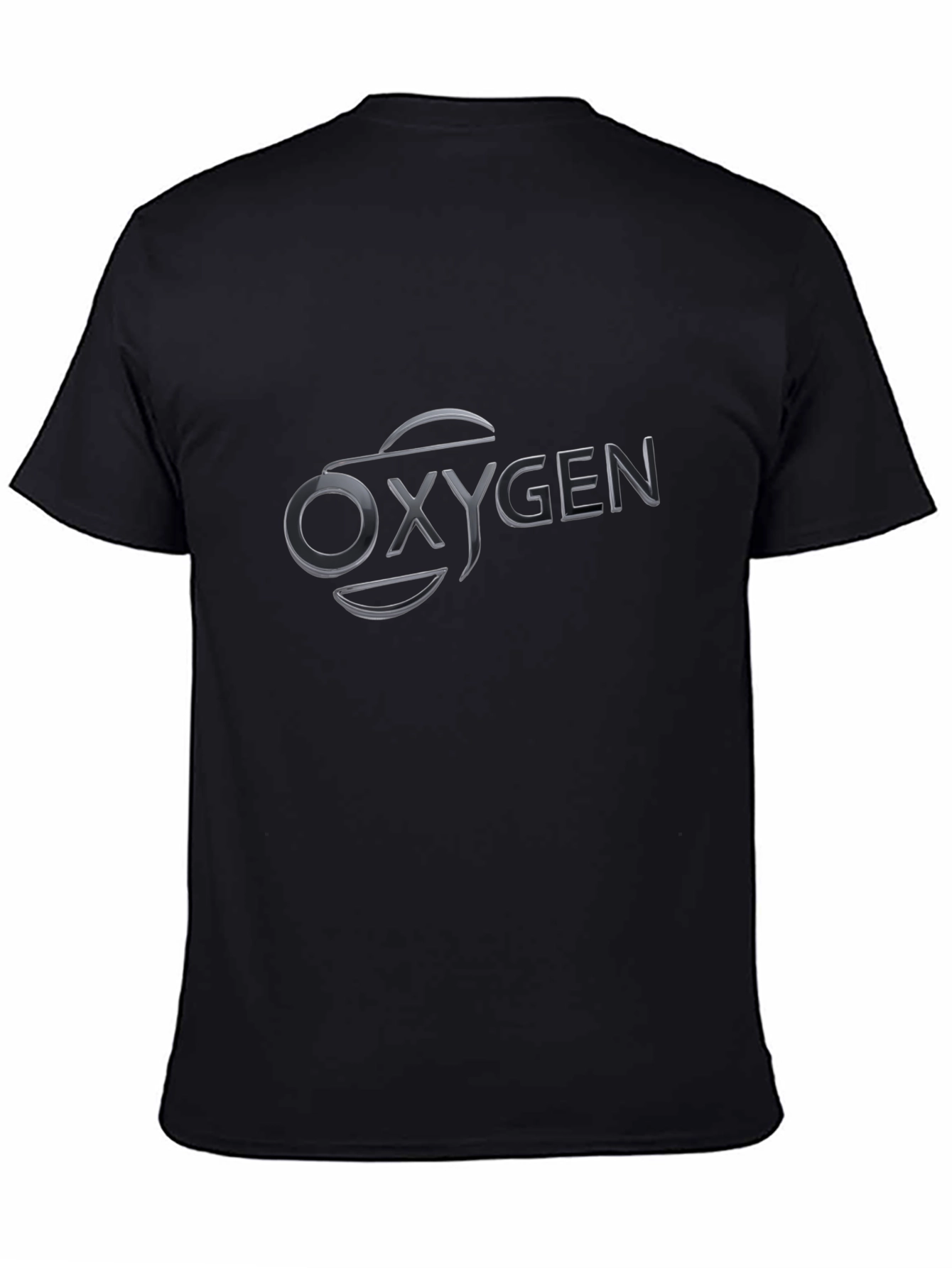 Oxygen Graphic T-Shirt - Black Crew Neck